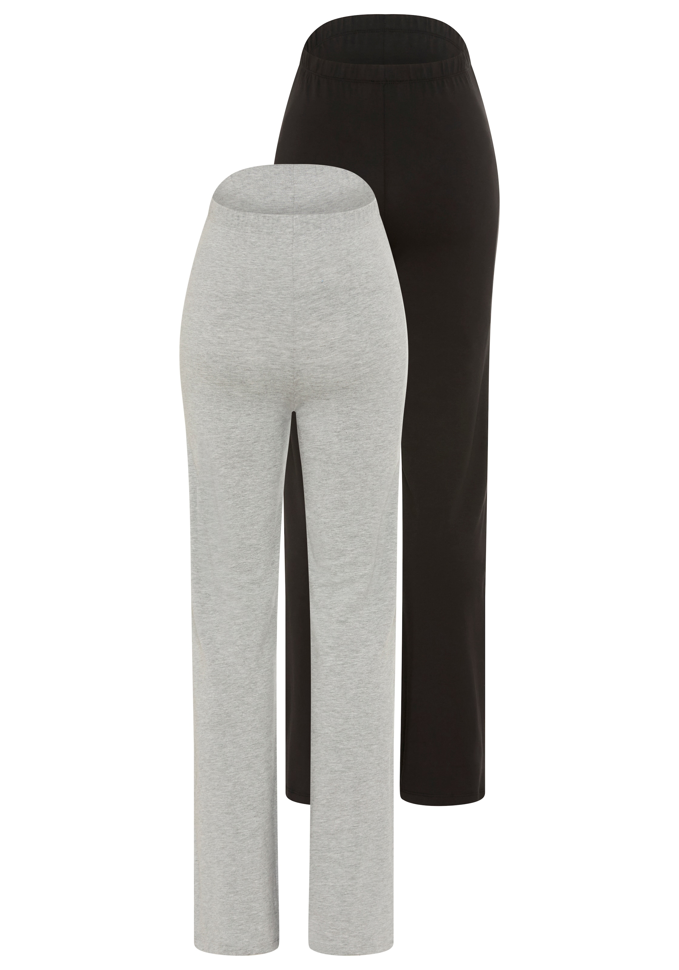 Neun Monate Umstandsleggings »2er Pack Umstands-Leggings boot cut«  für Schwangerschaft, aus weicher Baumwollmischung, langer Schnitt