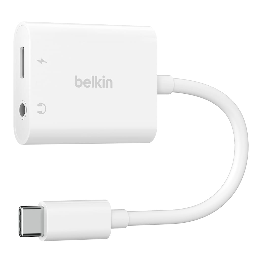 Belkin Audio-Adapter »RockStar 3,5mm-Klinken-Audio- und USB-C-Ladeadapter«, USB Typ C zu 3,5-mm-Klinke, 4,68 cm
