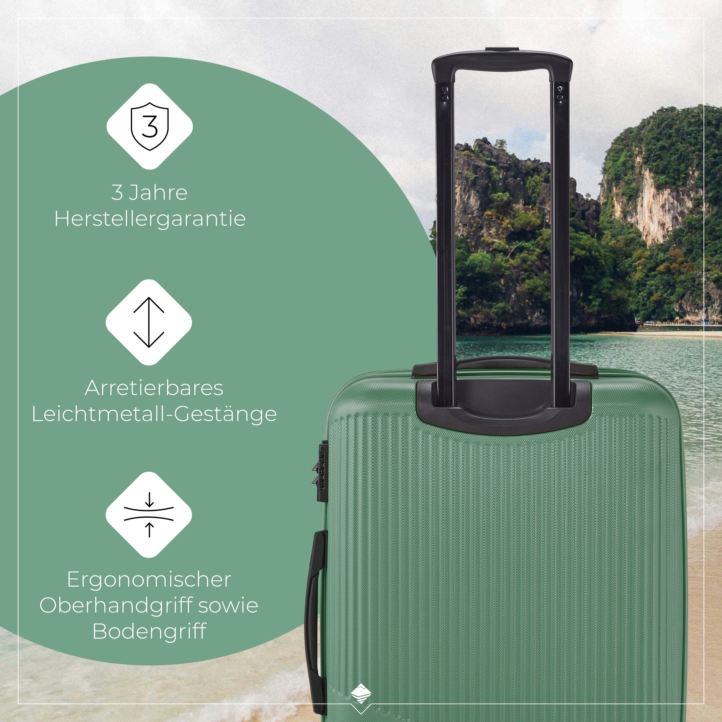 travelite Hartschalen-Trolley »BALI, in verschiedenen Größen und Farben«, 4 Rollen, Hartschallenkoffer Reisegepäck Reisekoffer TSA Schloss