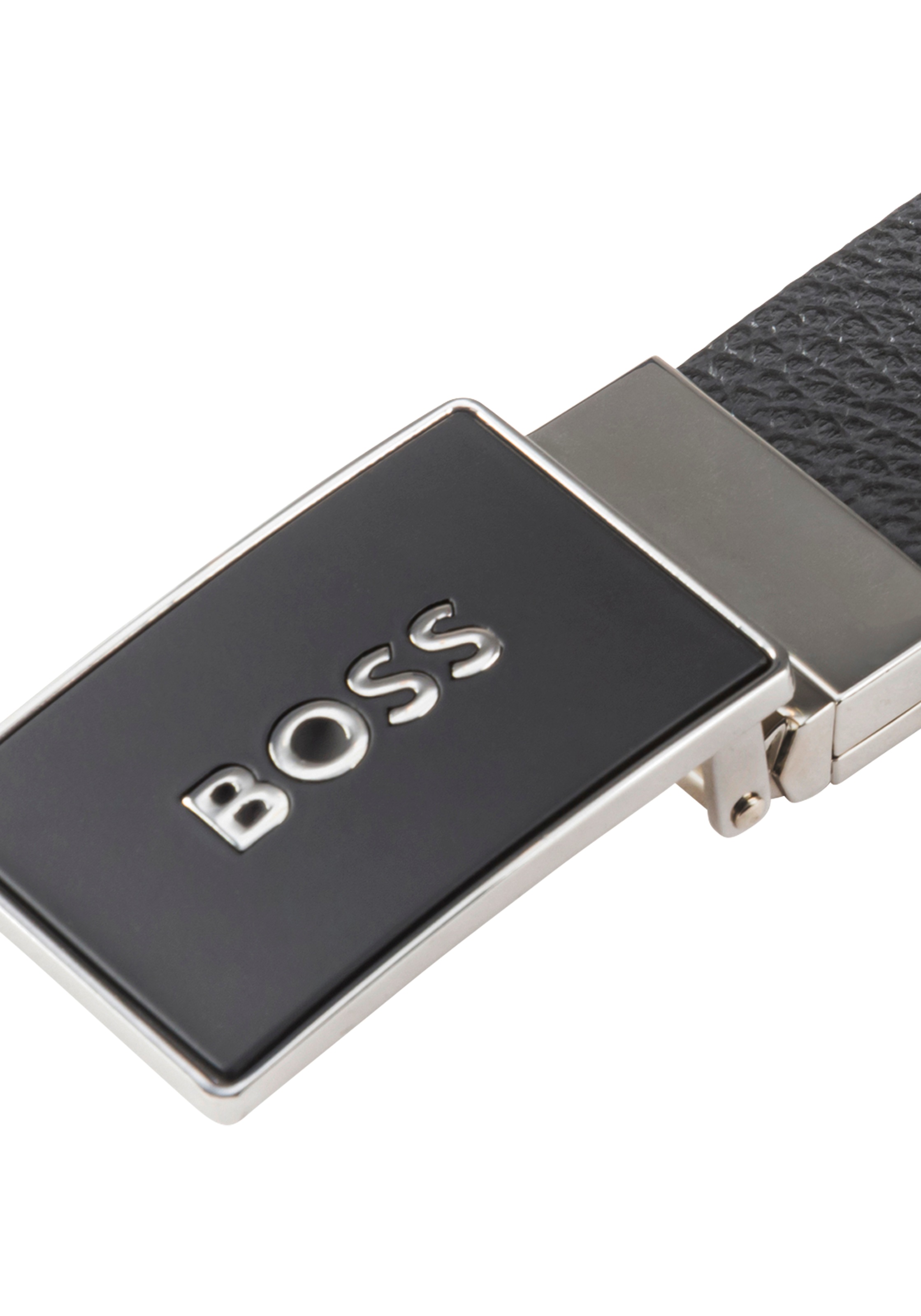 BOSS Ledergürtel »BOSS_Icon-M_Sr35_grp«, mit Markenlabel