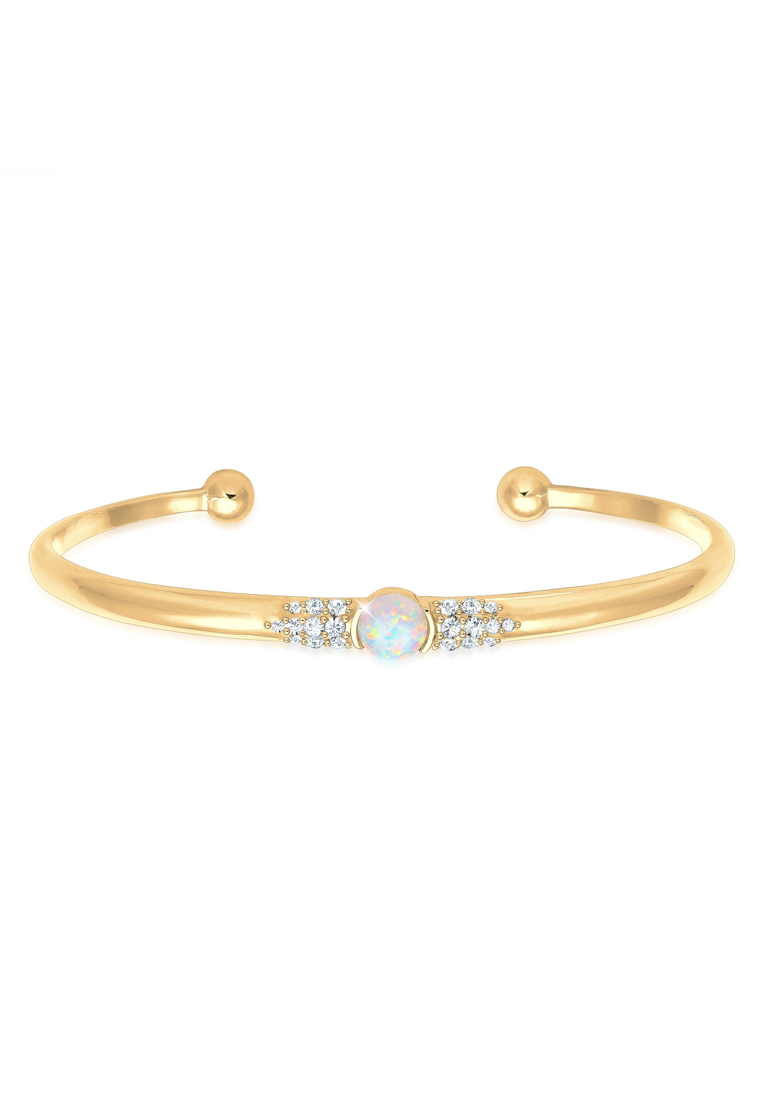 Bild von Elli Premium Armreif »Armreif Offen Opal Kristall 925 Silber«