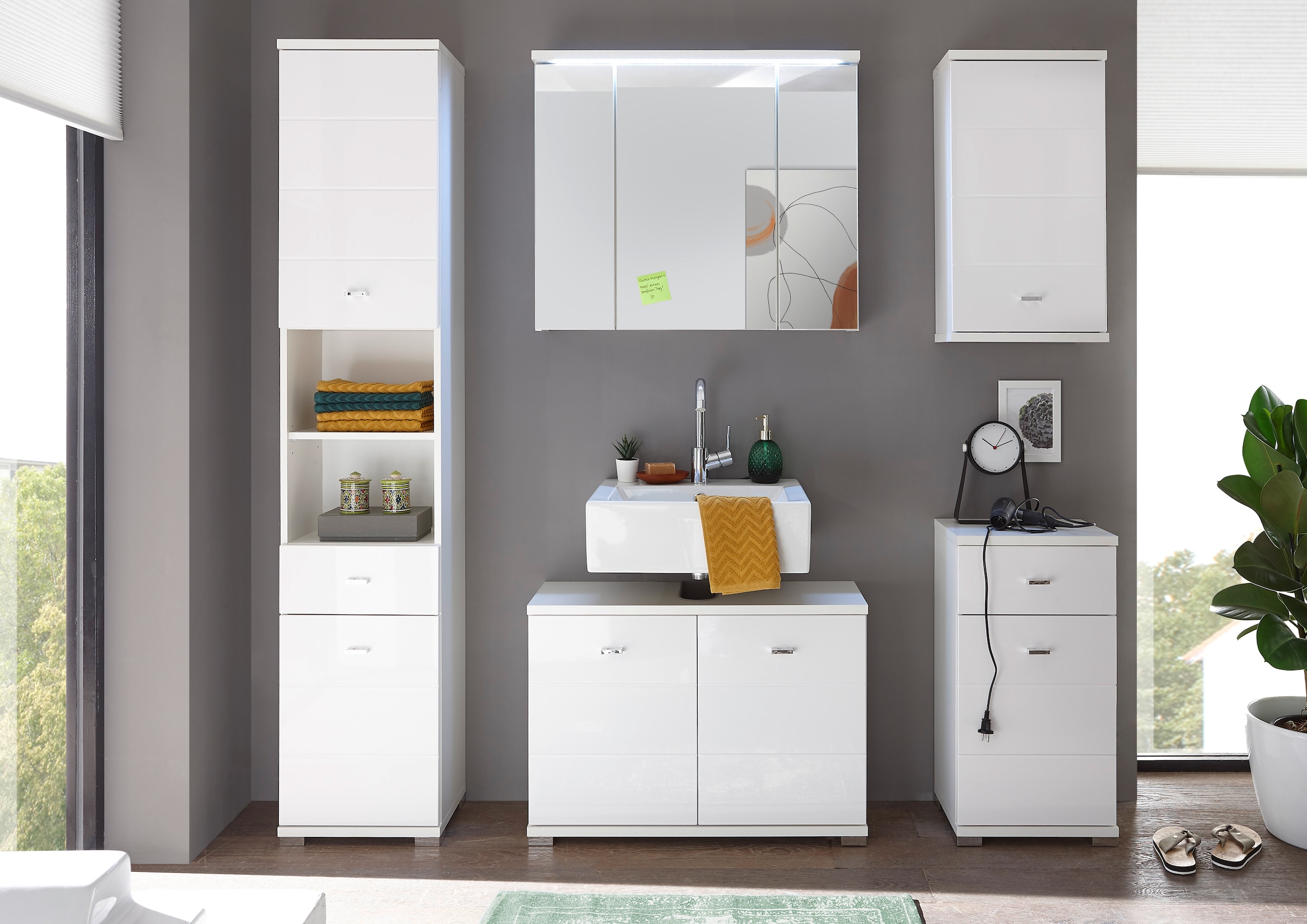 BASIC by Balculina Badmöbel-Set »Pool« 5 Stk. tlg.