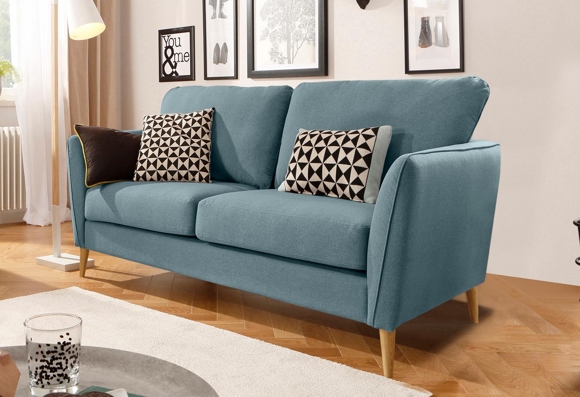 Home affaire 2-Sitzer "MARSEILLE Sofa 170 cm", mit Massivholzbeinen aus Eic günstig online kaufen