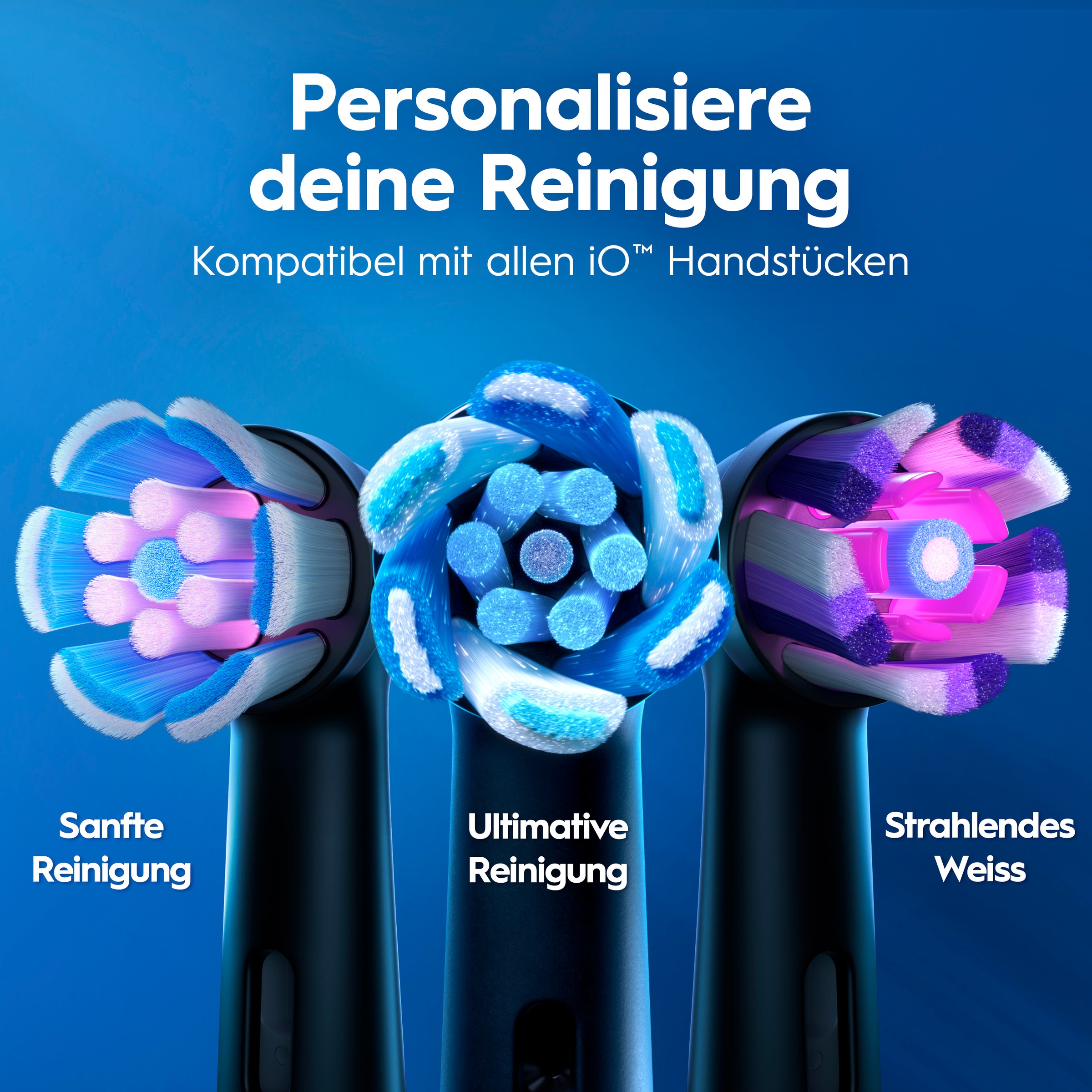 Oral-B Elektrische Zahnbürste »iO Series 2« 2 Stk. Aufsteckbürsten für die sanfte Reinigung, mit 2. Handstück