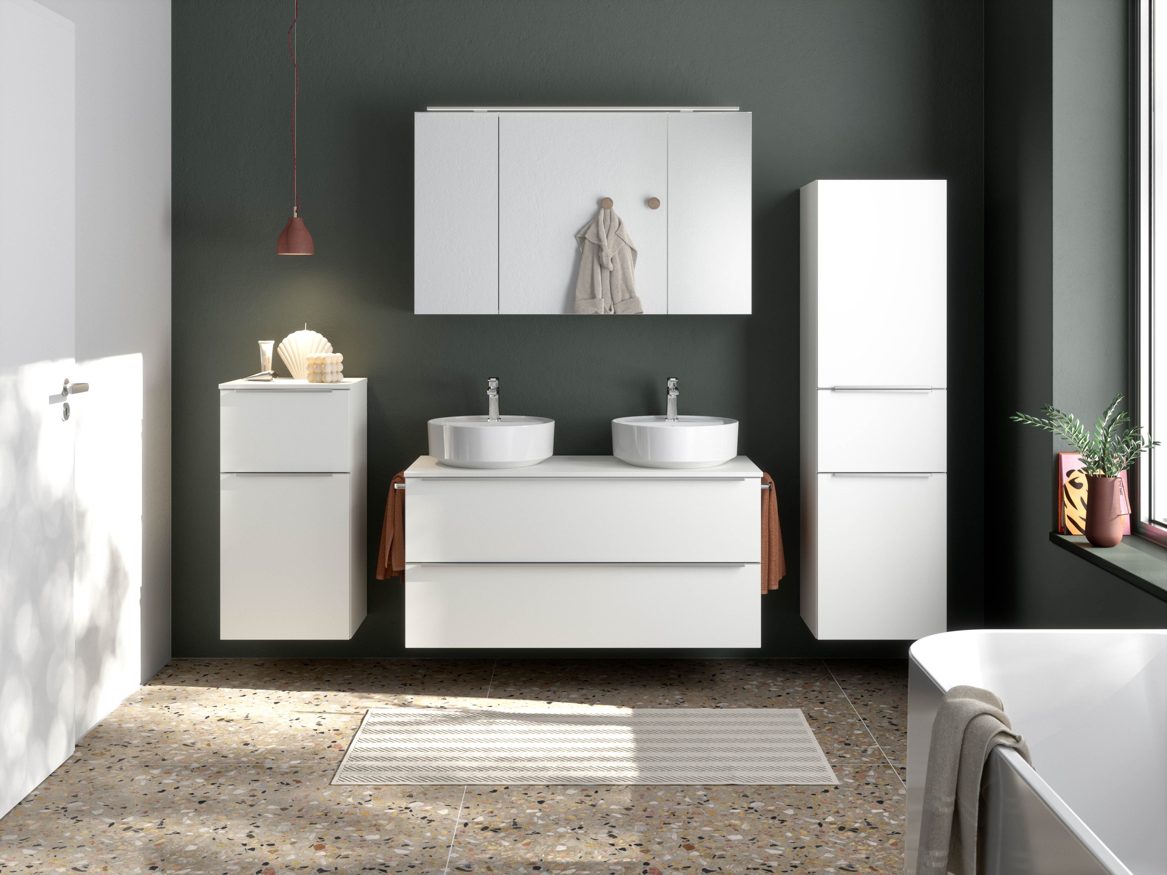 nobilia® Badmöbel-Set »Alvene«, (2 St., vormontiert, mit Soft-Close), inkl. günstig online kaufen