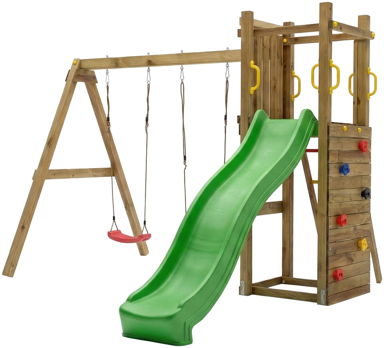 FUNGOO Spielturm »FUNNY3 mit Doppelschaukel« mit Schaukel & Rutsche