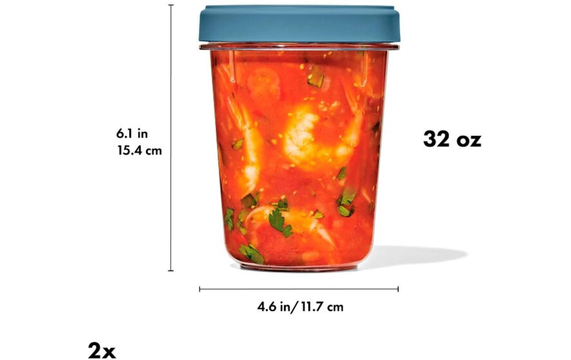 OXO Good Grips Aufbewahrungssystem »OXO Twist & Stack Behälter – 900 ml – 2er Set« ideal für Meal Prep