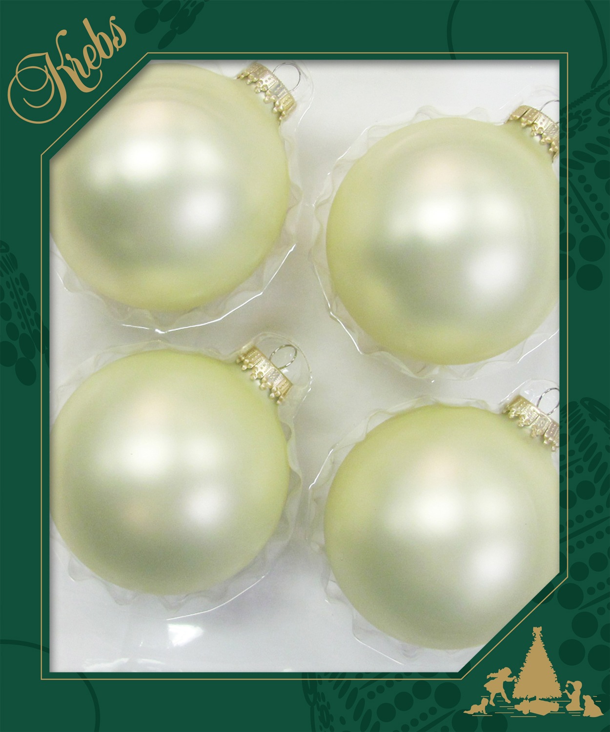 Krebs Glas Lauscha Weihnachtsbaumkugel »CBK78222, Weihnachtsdeko, Christbaumschmuck, Christbaumkugeln Glas«, (Set, 4 St.)