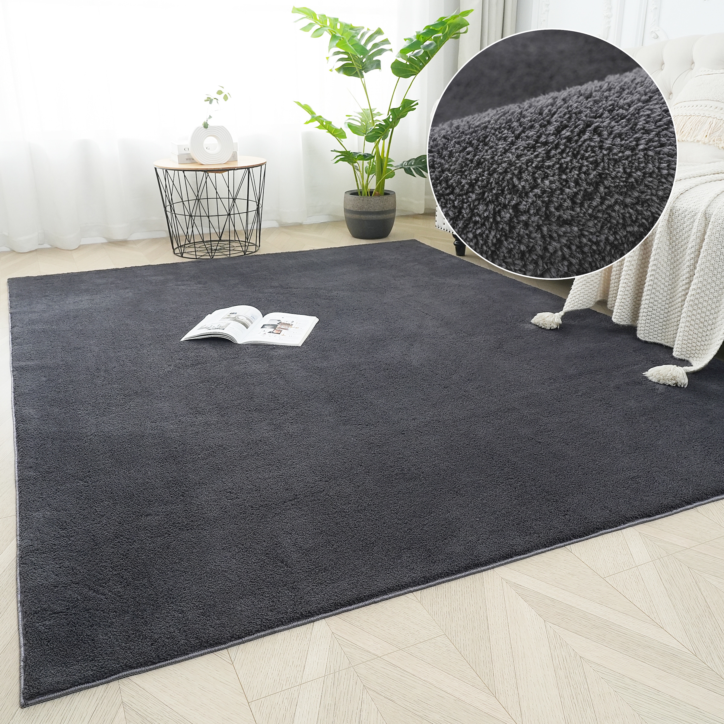 my home Teppich »Cali 2«, rechteckig, 18 mm Höhe, leichter Glanz, kuschelig günstig online kaufen