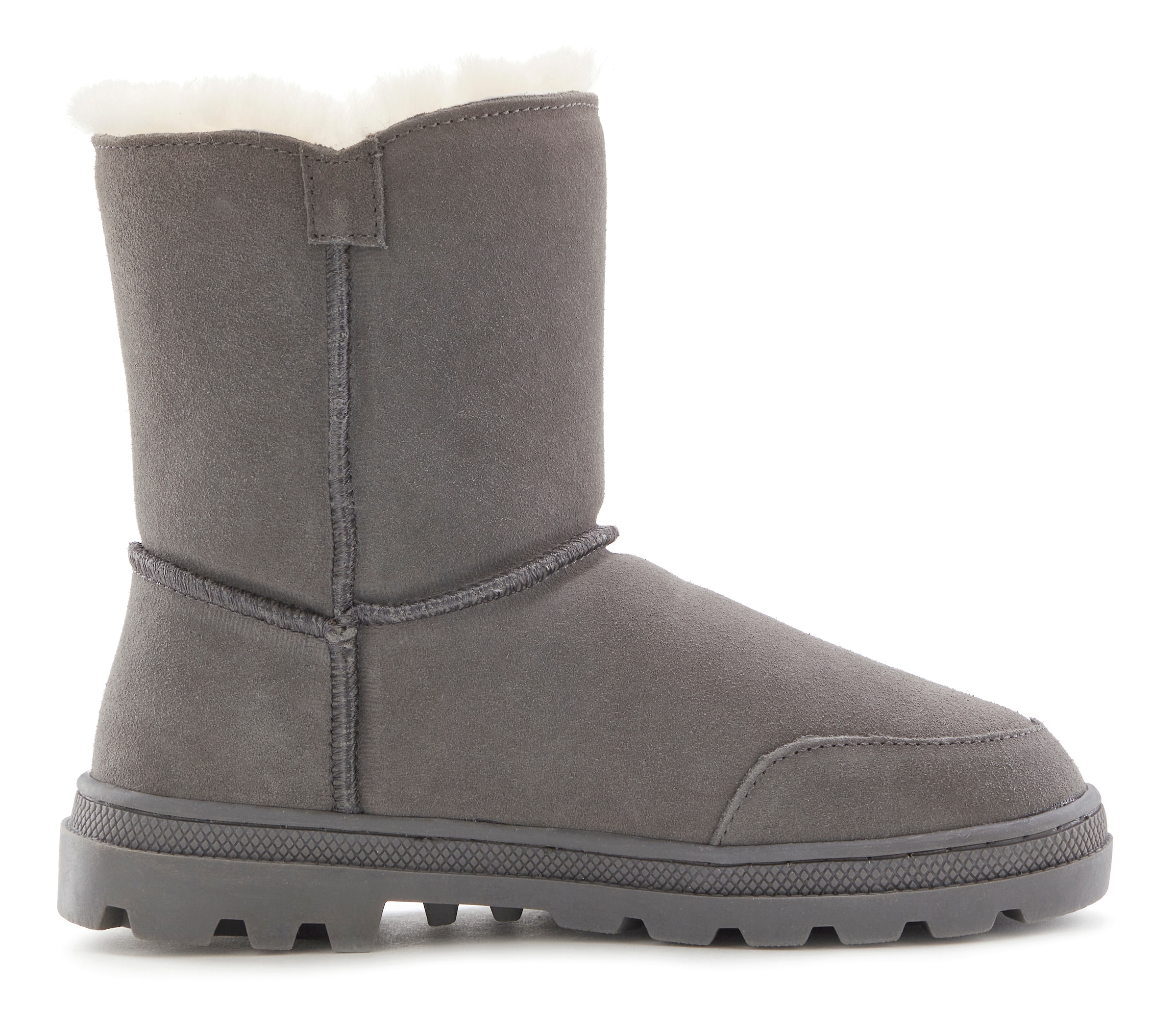 LASCANA Winterstiefel, aus kuscheligem Lammfell, robuste Sohle, Winterstiefelette, Snowboots