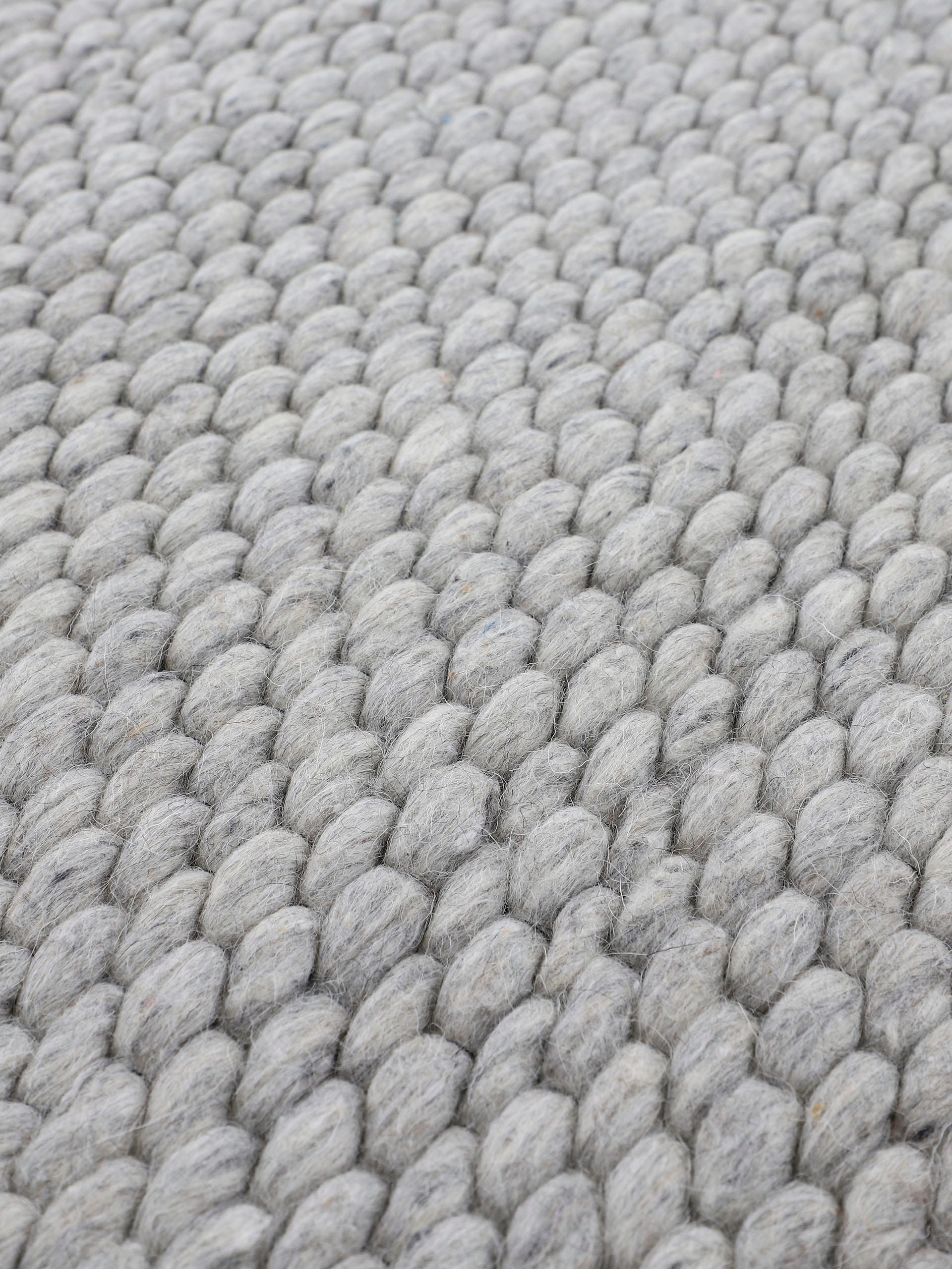 carpetfine Wollteppich »Sina«, rund, 14 mm Höhe, grobe Struktur, Zeitloses Design, reine Wolle, Wohnzimmer