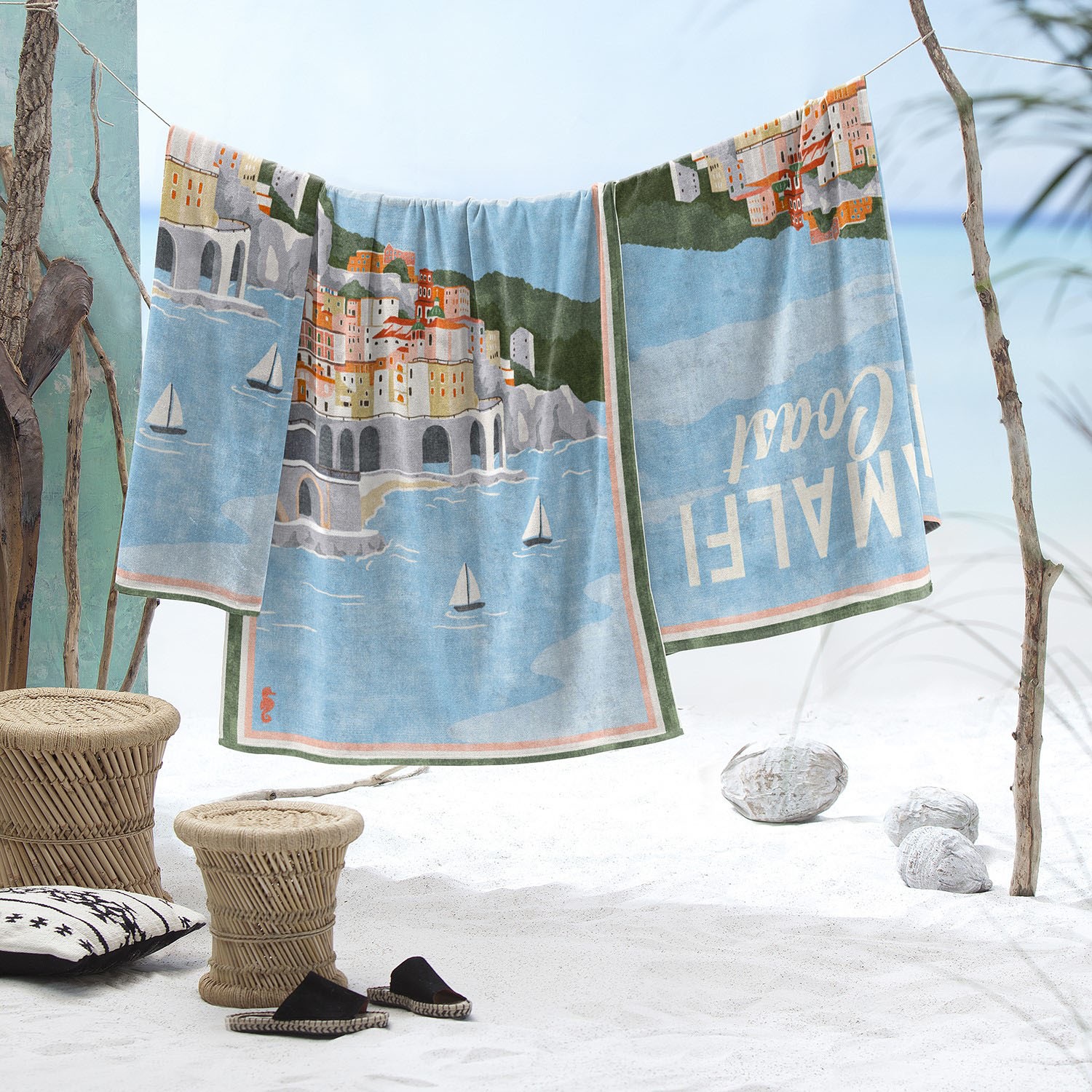 Seahorse Strandtuch »Amalfi«, (1 St., Strandtuch 90 x 170 cm), 90x170, für günstig online kaufen