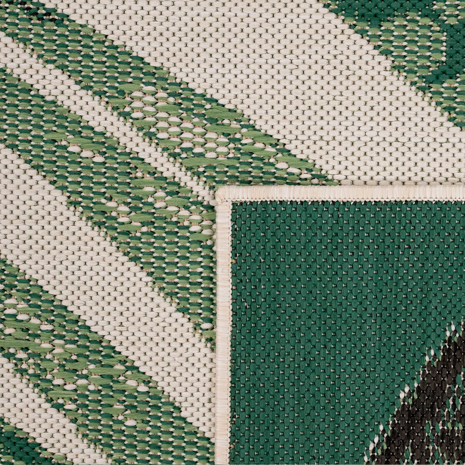 Paco Home Teppich »Ostende 554«, Flachgewebe, Outdoor Motiv In- Palmenblätter, rechteckig, bequem und und bestellen schnell Wohnzimmer geeignet