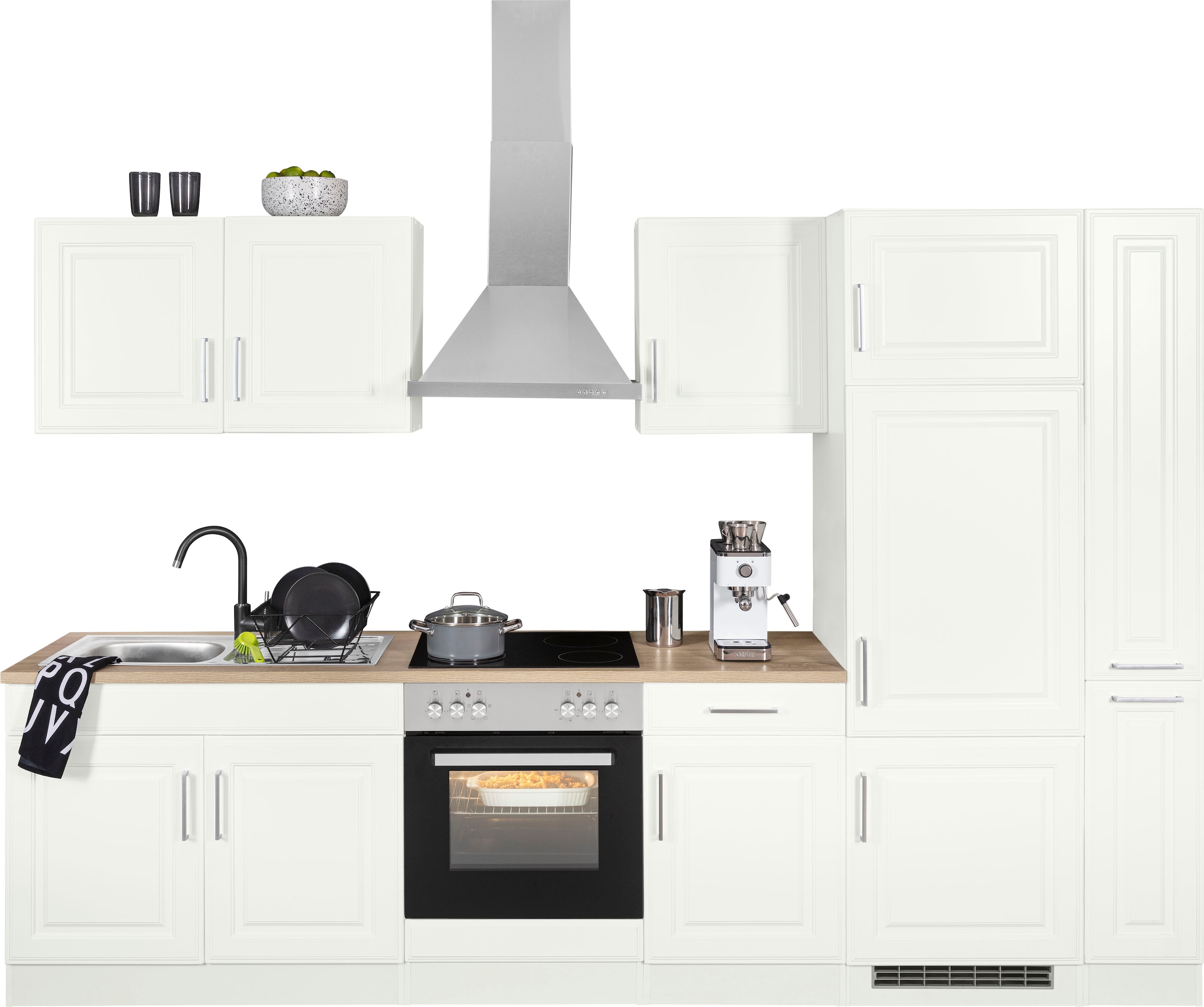 HELD MÖBEL Küchenzeile "Stockholm", Breite 300 cm, mit hochwertigen MDF Fro günstig online kaufen