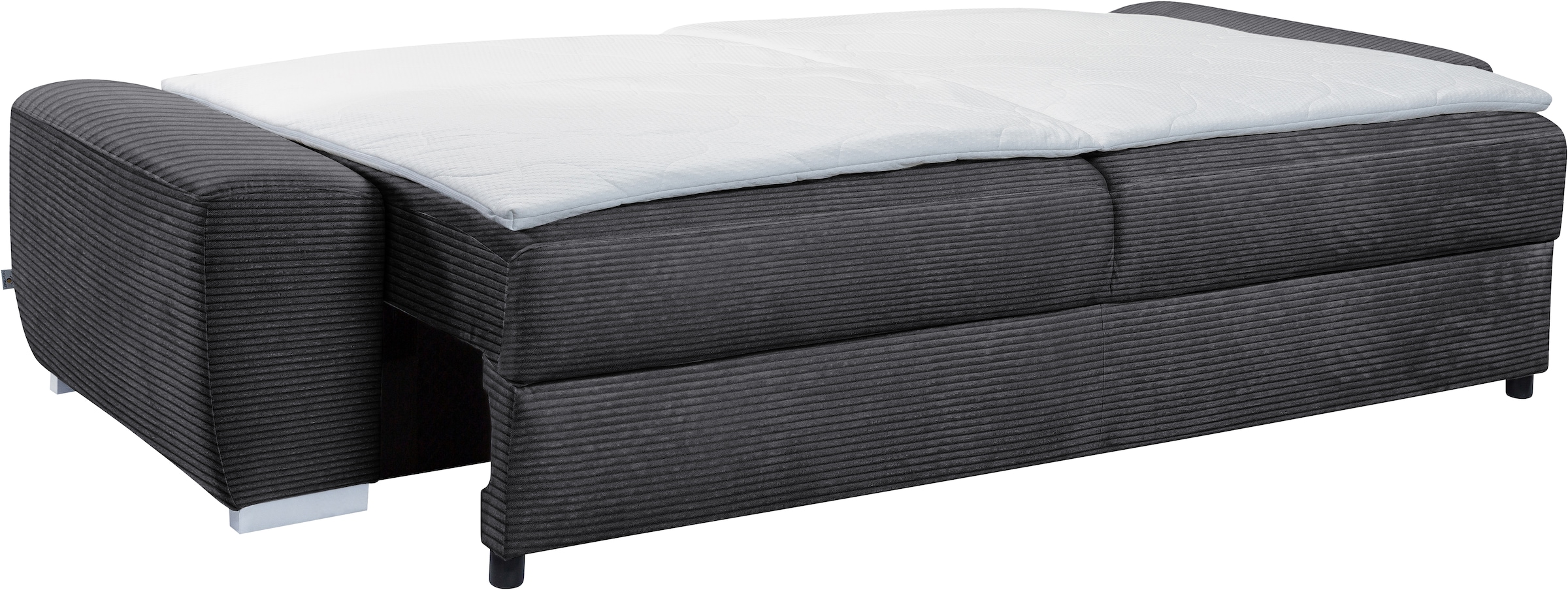 exxpo - sofa fashion 2-Sitzer »SOLSBURY, Sofa, Schlafsofa«, inkl. Federkern-Polsterung, Bettfunktion und Stauraum, in Cord