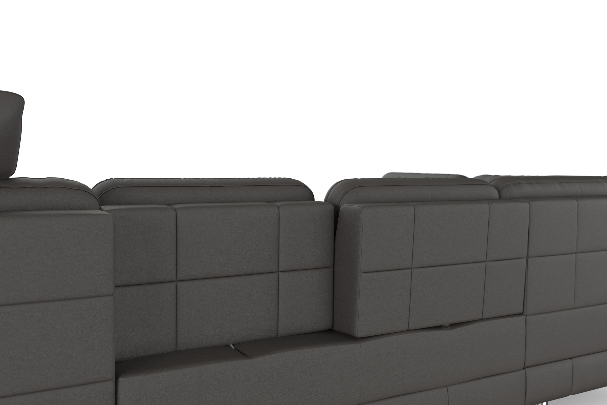 sit&more Wohnlandschaft »Bendigo U-Form«, inklusive Sitztiefenverstellung, Bodenfreiheit 12 cm, in 2 Fußfarben