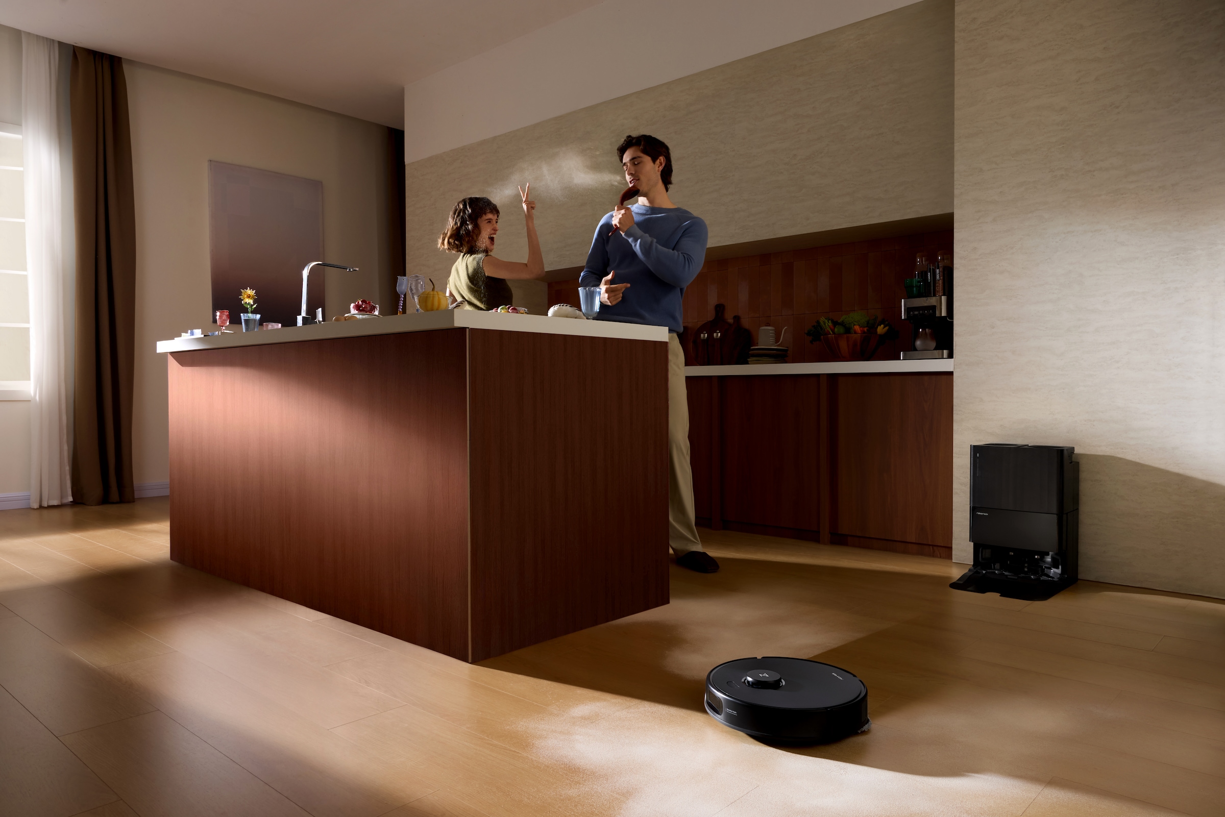 Roborock Saugroboter »Roborock Qrevo Edge 5V1 mit Wischfunktion, virtuelle Sperrzonen,« intellig. Software, präzise Raumzuordnung, individ. Reinigungspläne