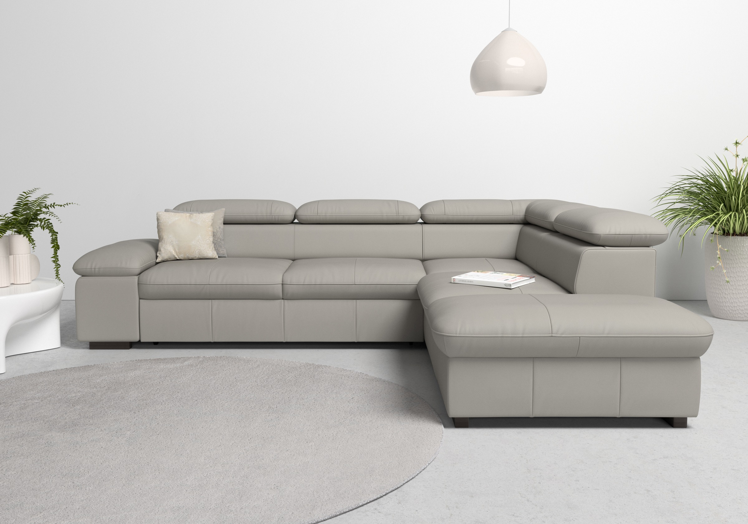 Home affaire Ecksofa »Alberto L-Form«, mit Kopfteilverstellung, wahlweise mit Bettfunktion