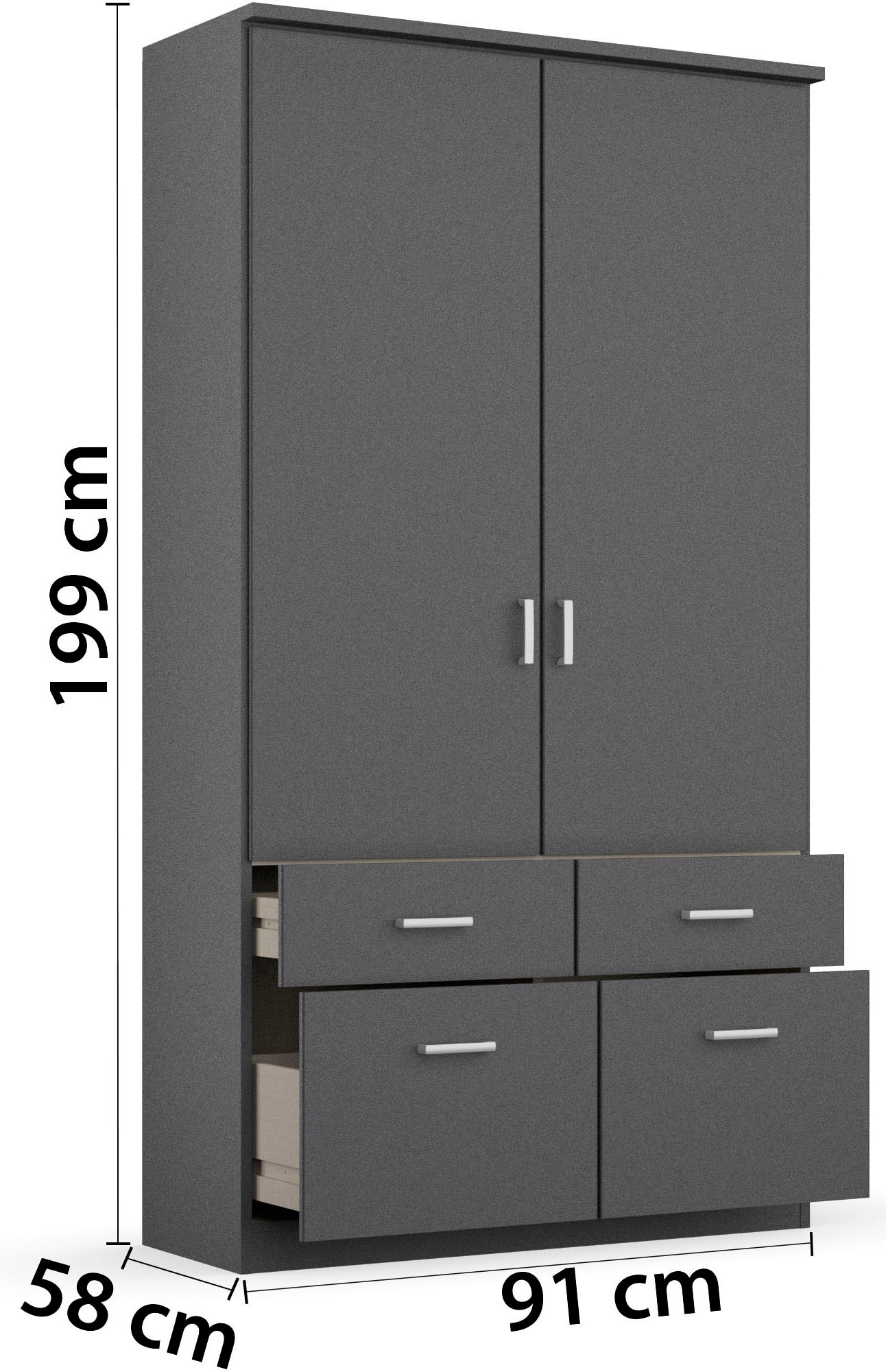 rauch Kleiderschrank »Kleiderschrank Schrank Garderobe deckenhoher Schrank BREMEN«, in vielen Farben und Ausführungen MADE IN GERMANY