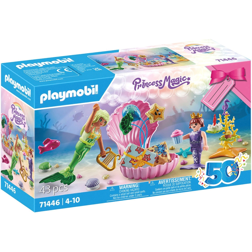 Playmobil® Konstruktions-Spielset »Meerjungfrauen-Geburtstagsparty (71446), Princess Magic«, (43 St.)