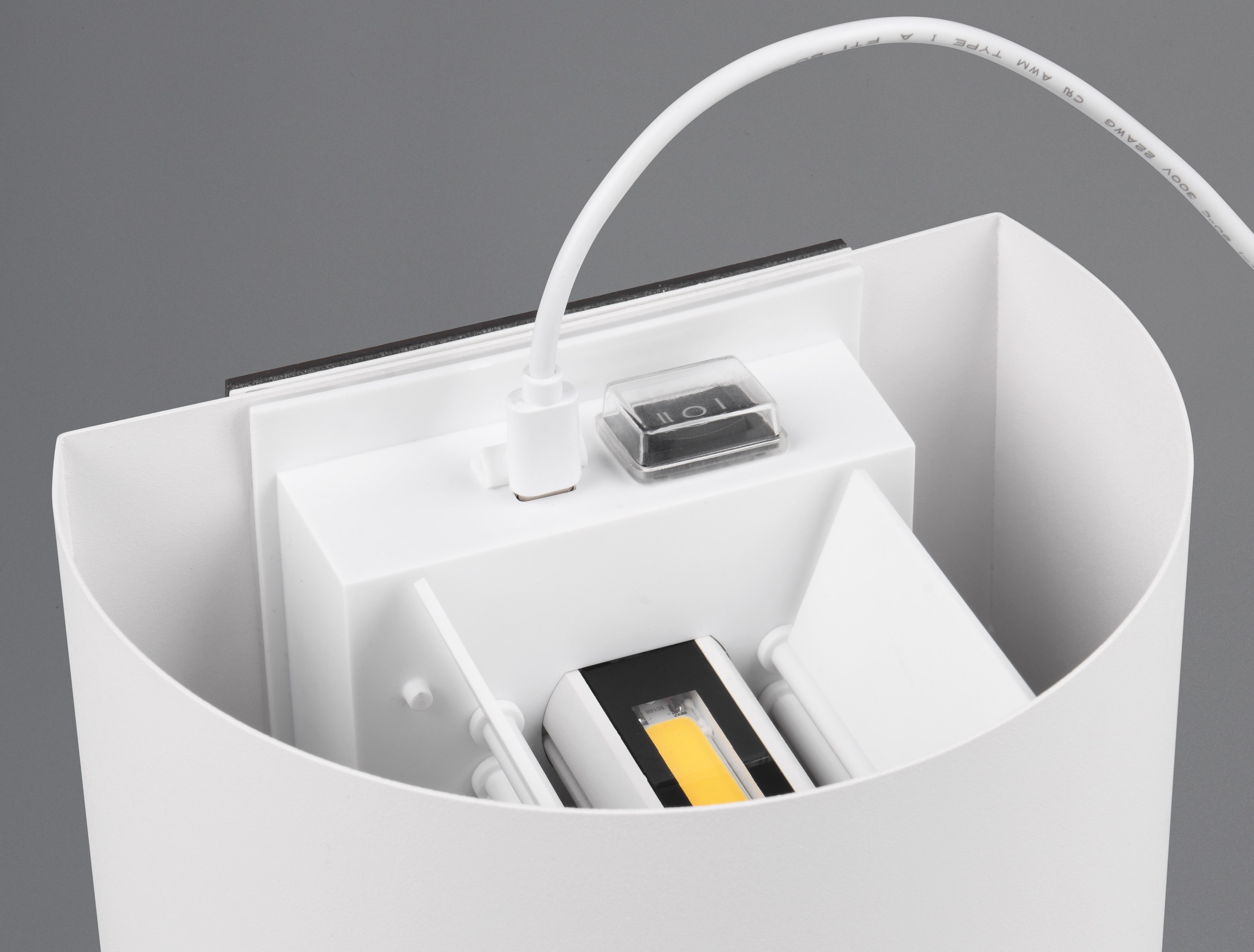 REALITY Leuchten LED Wandleuchte »TALENT, LED Wandlampe mit Magnet Wandhalterung, up-and-down Licht IP44«, 2 flammig, Leuchtmittel LED-Board | LED fest integriert, Bewegungsmelder Dämmerungssensor Akkubetrieb USB-Anschluss Schalter