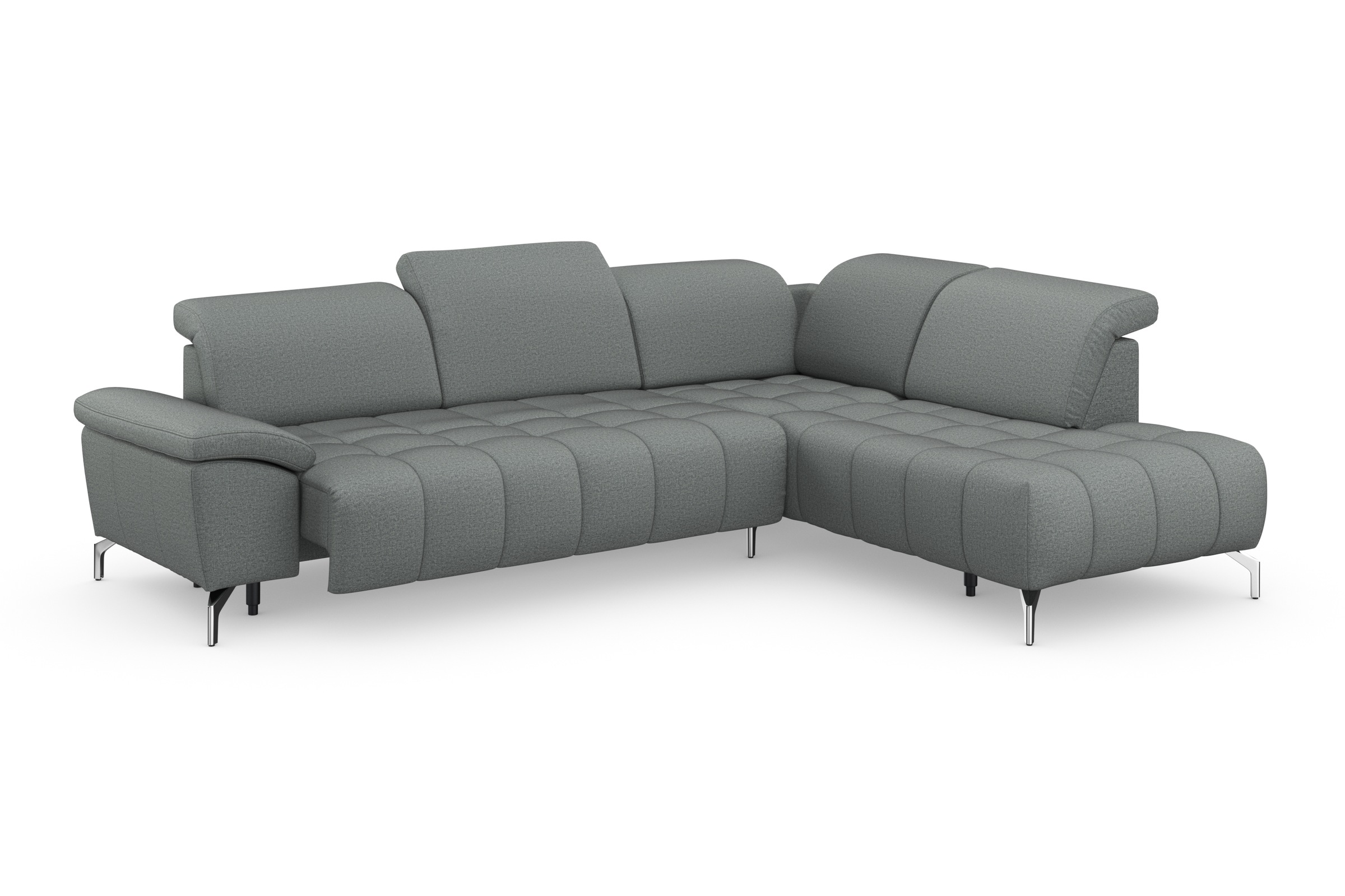 sit&more Ecksofa »Cool L-Form«, wahlweise mit Kopfteilverstellung und Vorziehsitz, motorisch