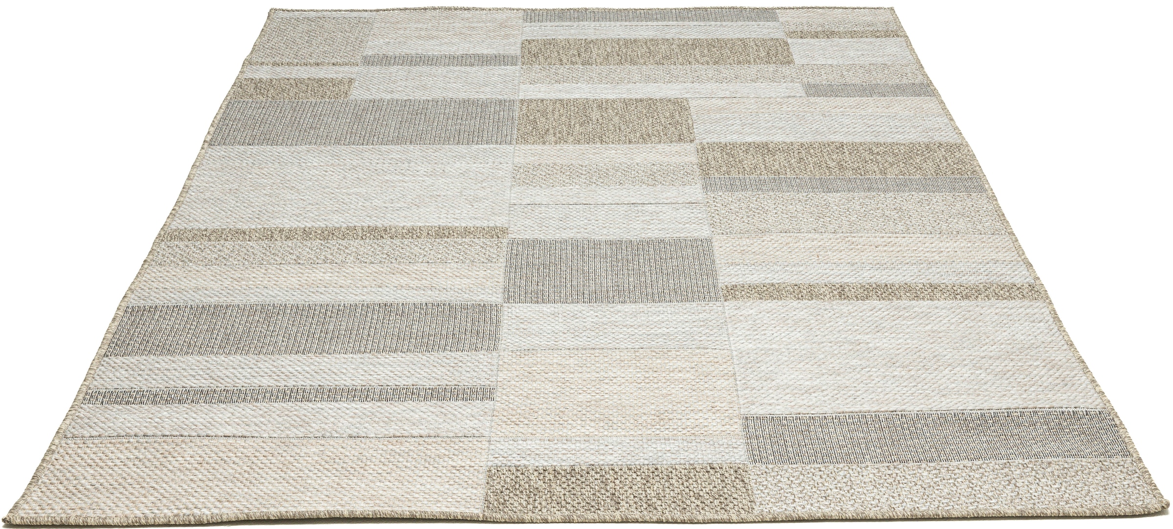Gino Falcone Teppich »Mariella GF-135«, rechteckig, 6 mm Höhe, modernes Patchwork Design, meliert, In- und Outdoor geignet