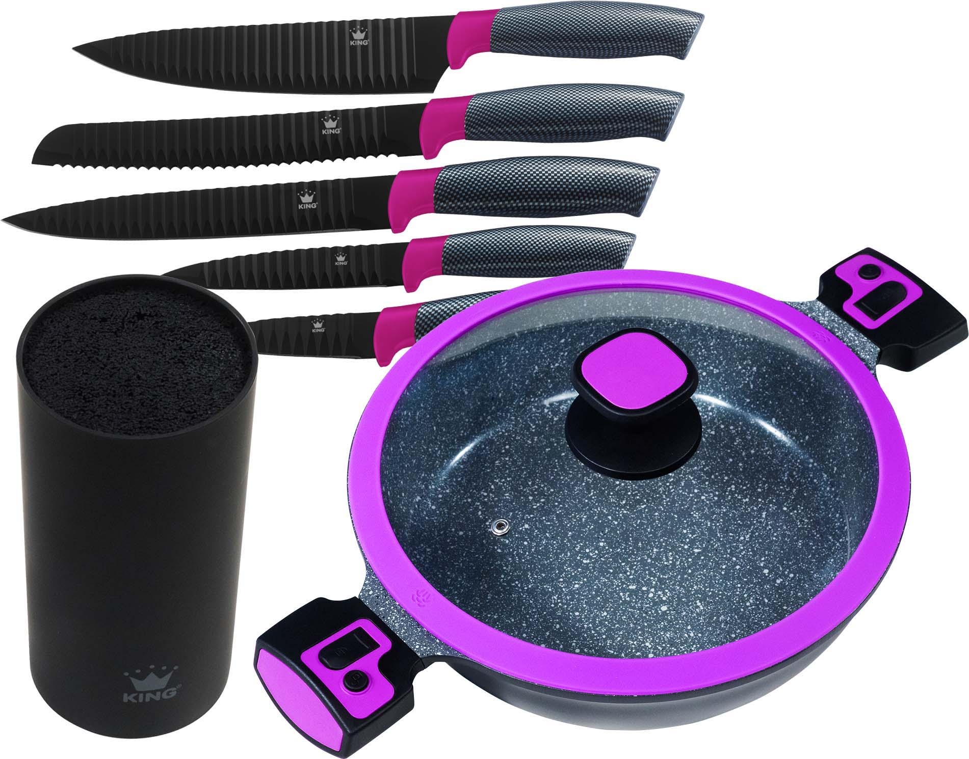 KING Servierpfanne »Click-Grip«, Aluminiumguss, (Set, 7 tlg.), ink. 6-teili günstig online kaufen
