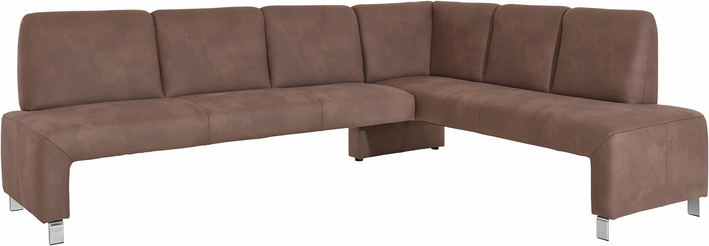 exxpo - sofa fashion Eckbank »Intenso, modern, wahlweise in Leder oder Textil, 264/197 cm (B/T)«, hohe Bodenfreiheit, frei im Raum stellbar, hoher Sitzkomfort