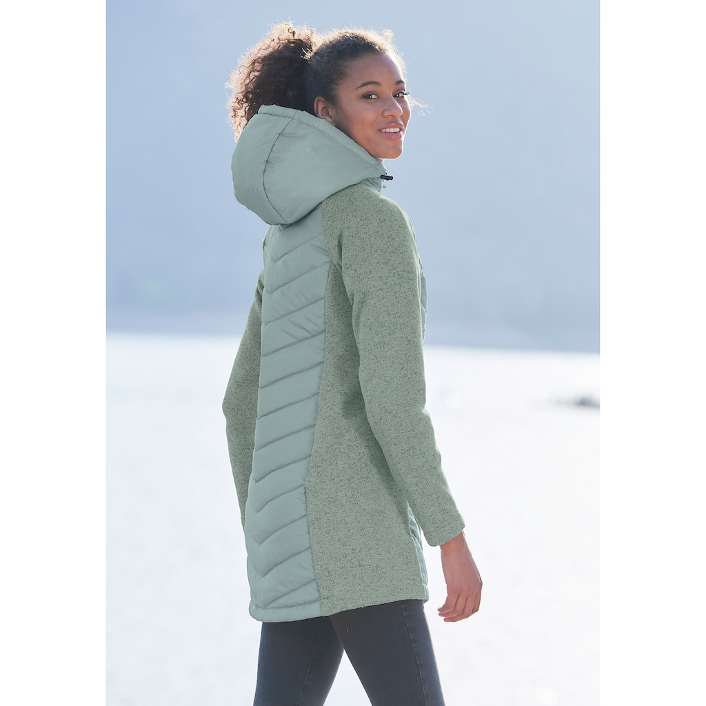 Vivance Steppjacke, mit Kapuze, mit Strickfleece-Ärmeln