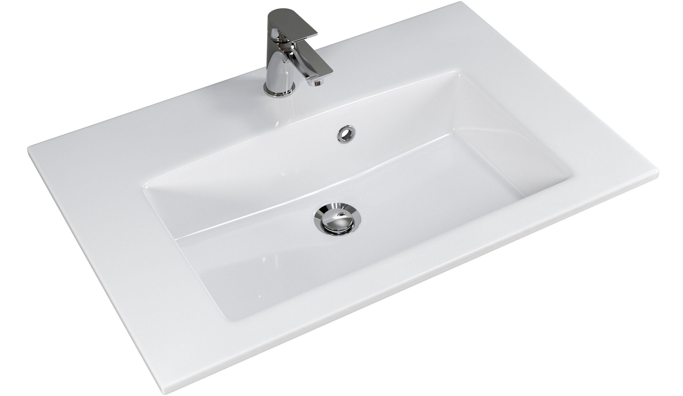 Saphir Badmöbel-Set »Trentino 2-tlg Mineralmarmor-Waschtisch,Spiegelschrank mit LED-Leuchte« 3 Stk. tlg.