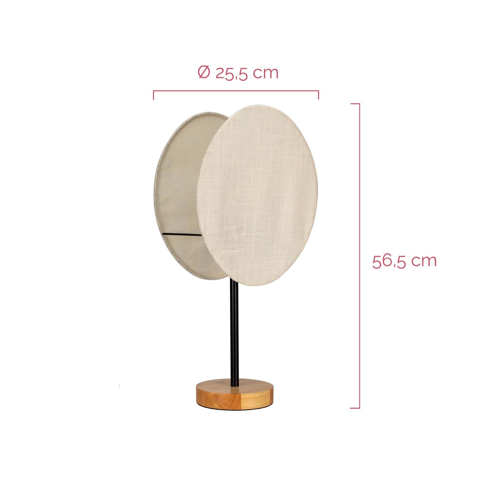 Pauleen Tischleuchte »Boho Darling max20W Beige 230V Metall/Holz/Stoff« E27 E27