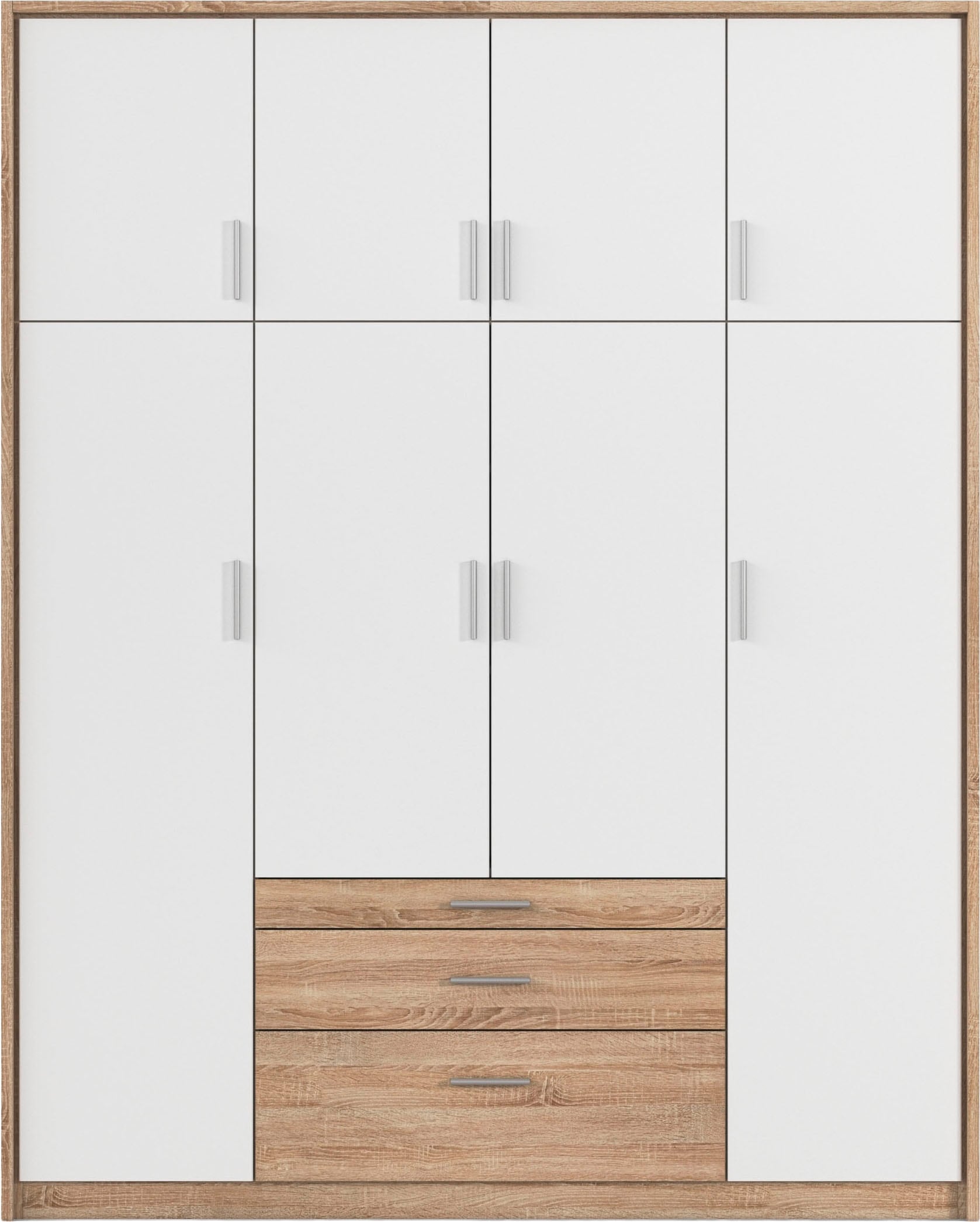 rauch Kleiderschrank »Schrank Drehtürenschrank Garderobe Ankleide Schlafzimmer HILDESHEIM« Breiten: 185/275 cm, Höhe 231 cm,  oberste Schublade mit praktischer Facheinteilung MADE IN GERMANY