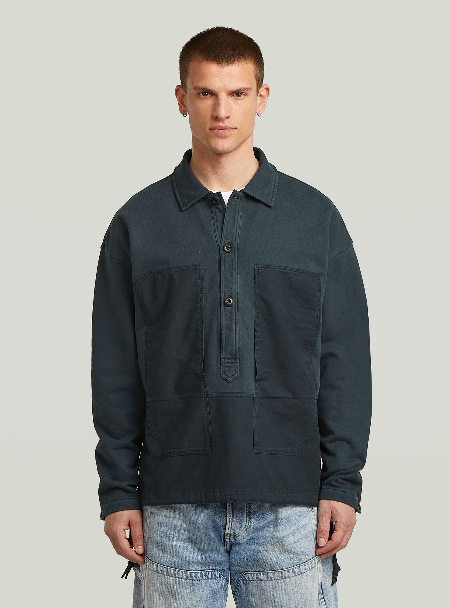 G-STAR Longpullover »Washed Fabric Mix Loose Sweatshirt«