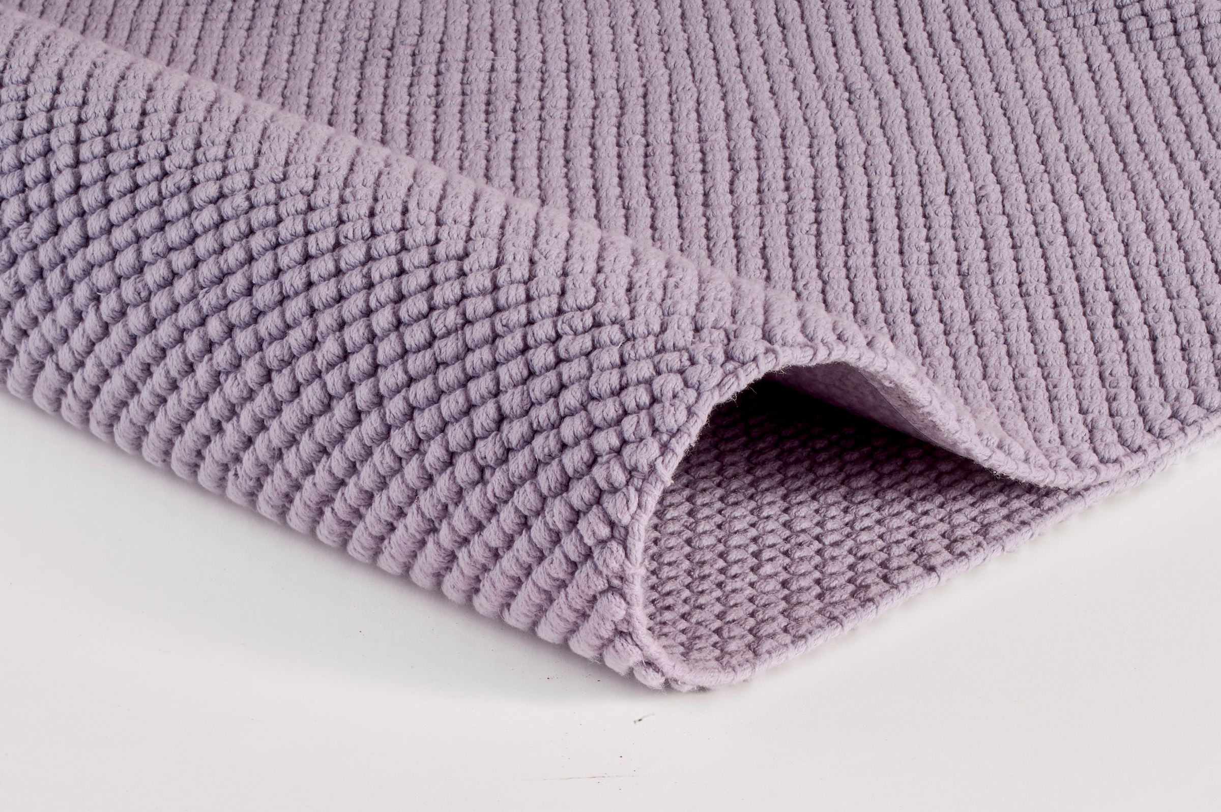 Kleine Wolke Badematte »Punto«, rutschhemmend beschichtet, fußbodenheizungsgeeignet, Badteppich, Uni Farben, Oberfläche reine Baumwolle