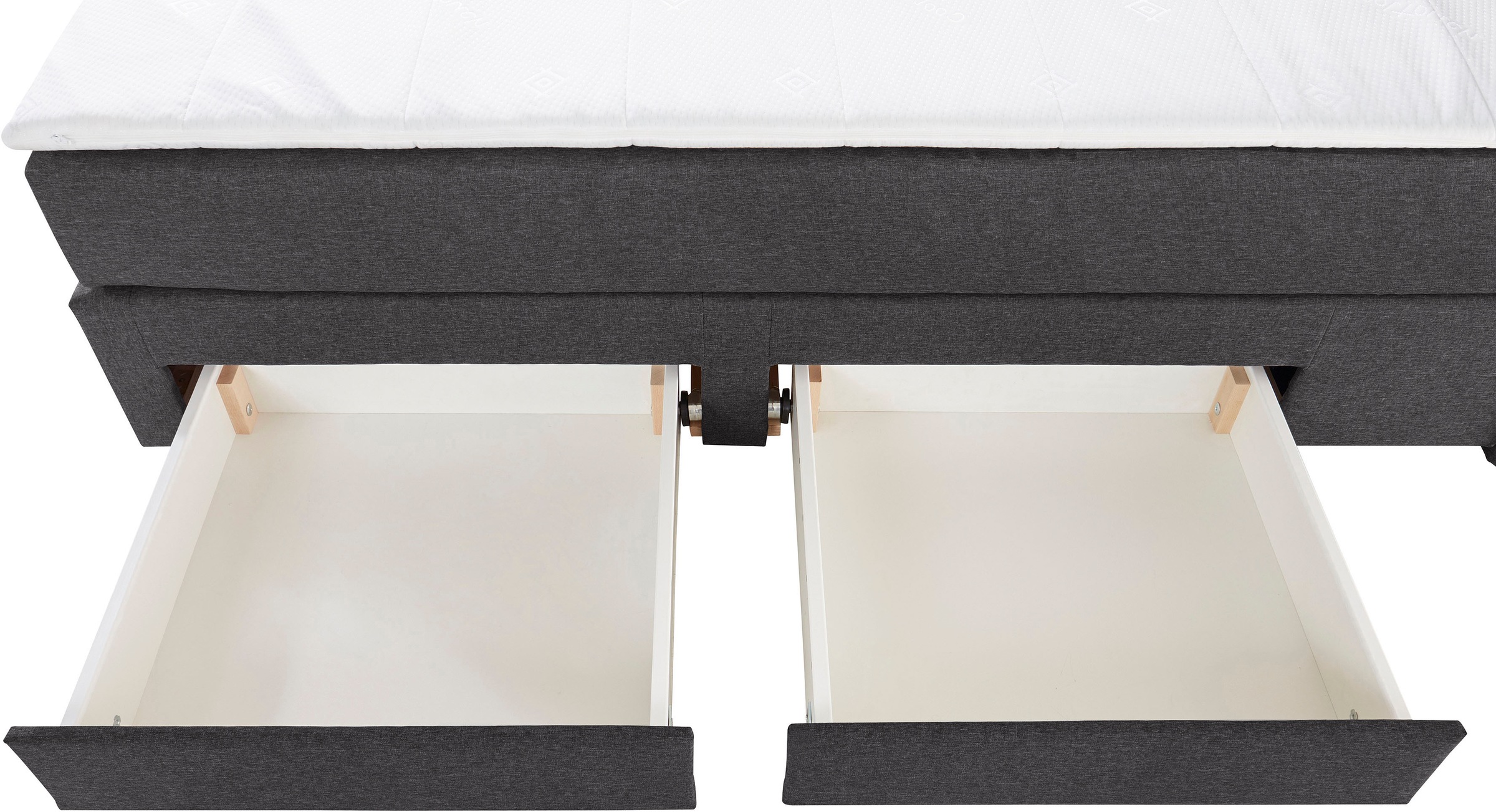 INOSIGN Boxbett »Luan«, Schubkästen, LED-Beleuchtung und Topper, in Breite 120 cm und 180 cm