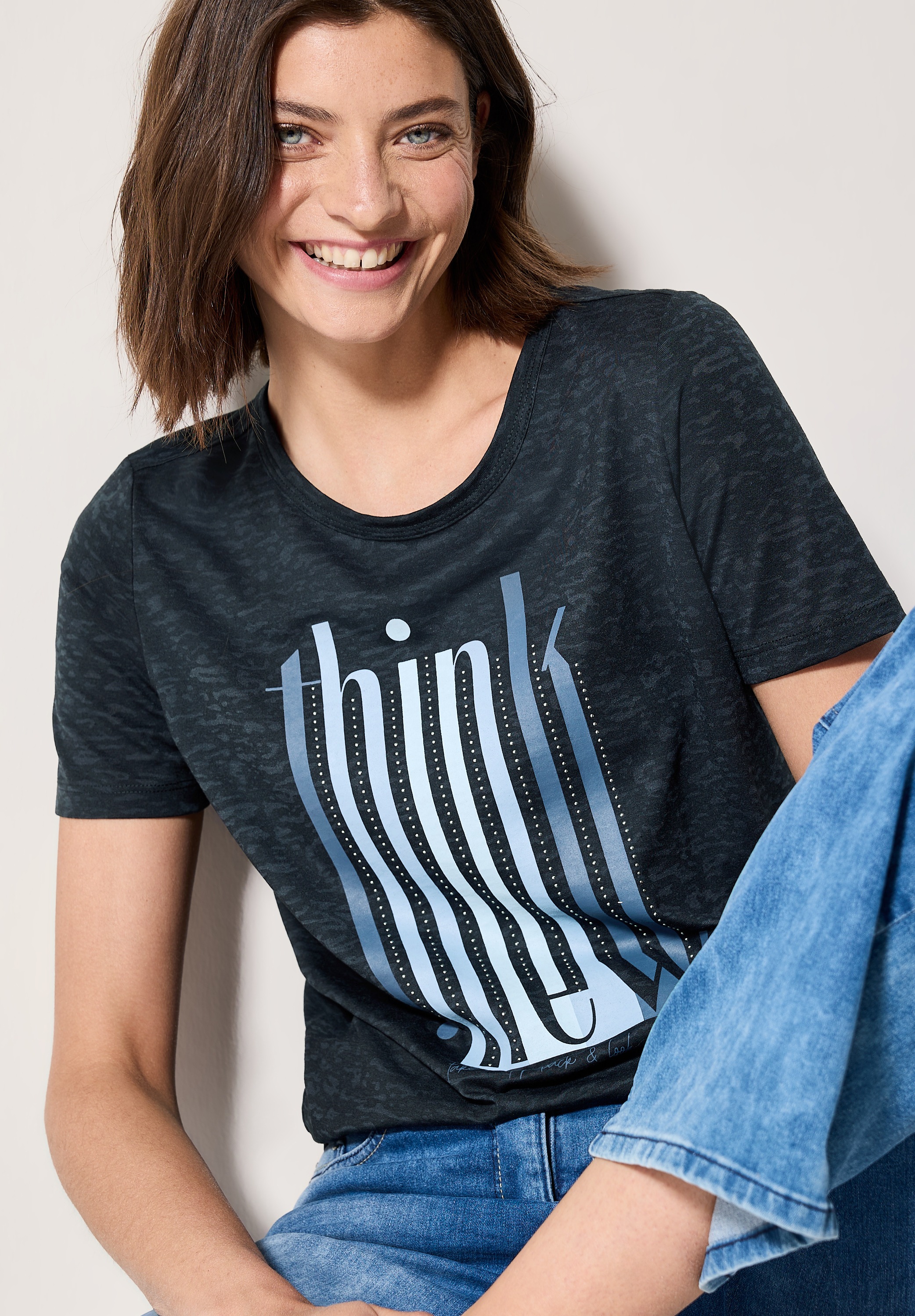 Cecil T-Shirt, mit Tunnelzug am Saum