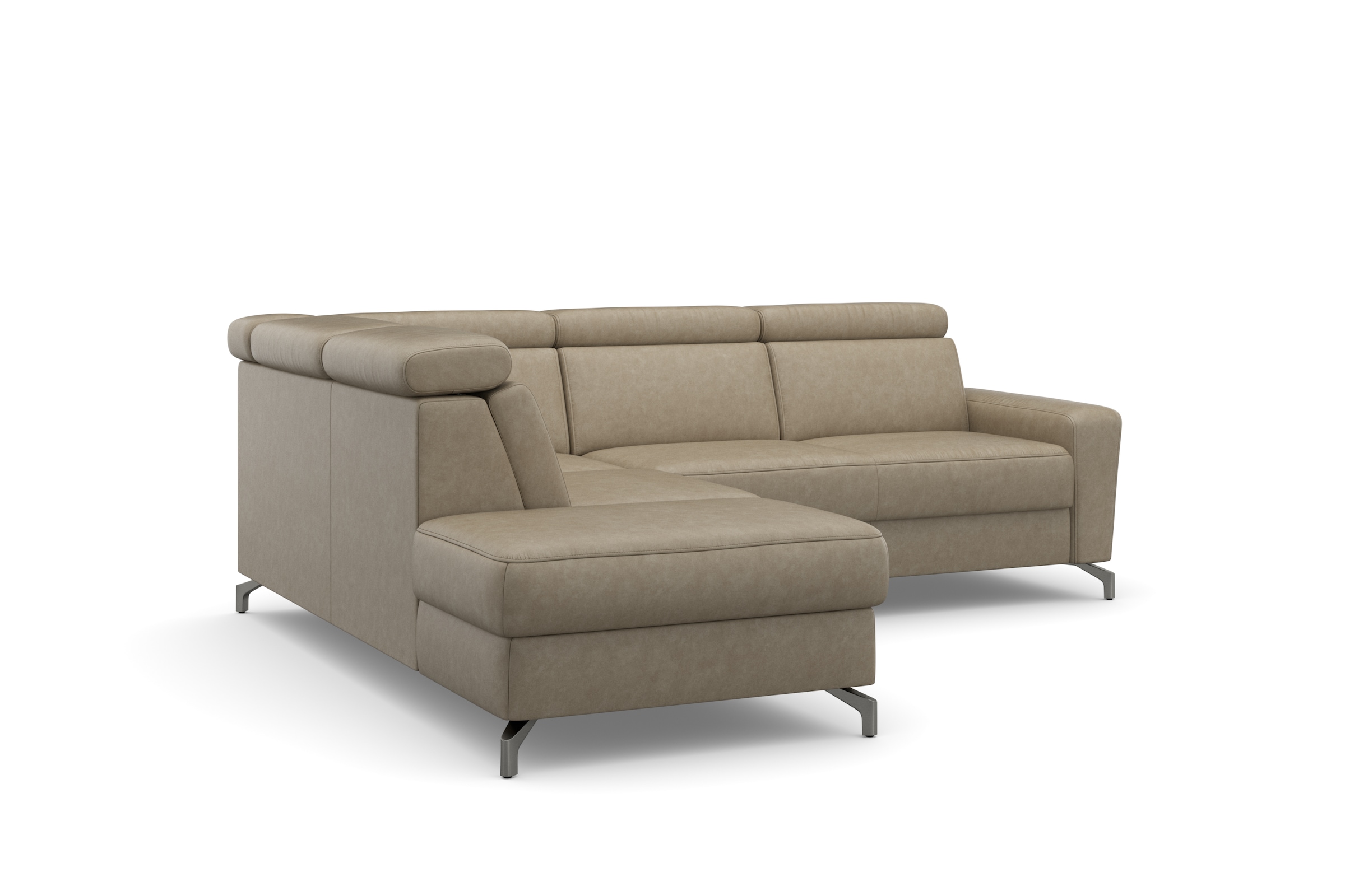 sit&more Ecksofa »Scarlett L-Form«, inklusive Kopfteilverstellung, wahlweise mit Bettfunktion, Bettkasten