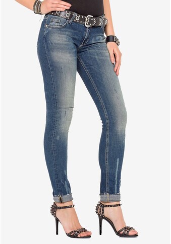 Cipo & Baxx Bequeme Jeans, mit trendigen Used-Elementen kaufen
