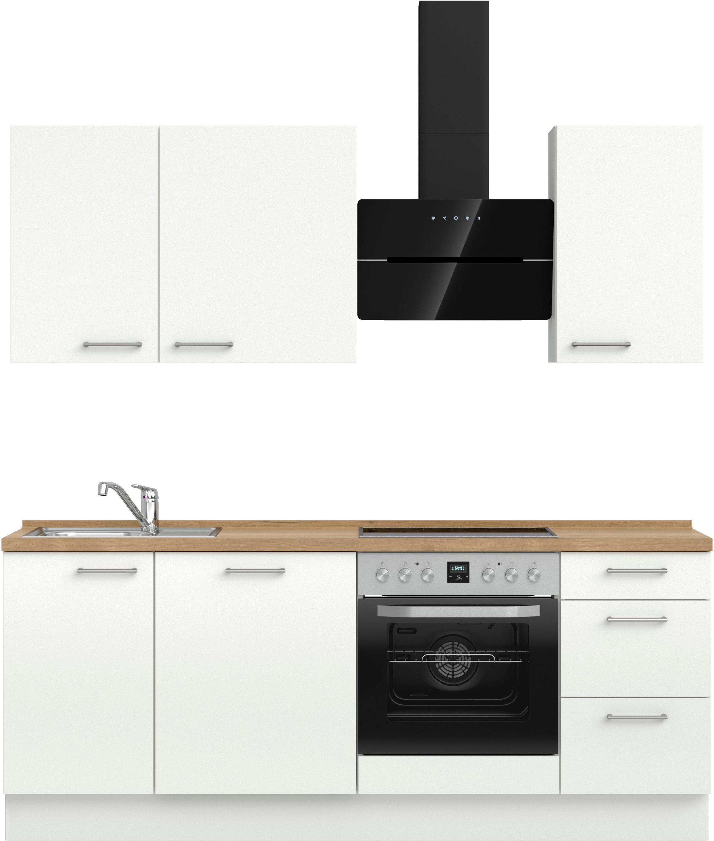 nobilia® Küchenzeile »"Laser II", Ausrichtung wählbar, Breite 210 cm« vormo günstig online kaufen