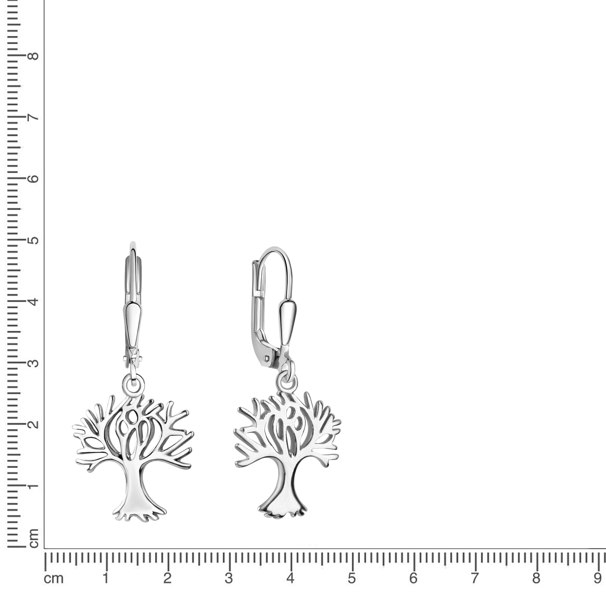 Vivance Paar Ohrhänger »925/- Sterling Silber rhodiniert Lebensbaum«