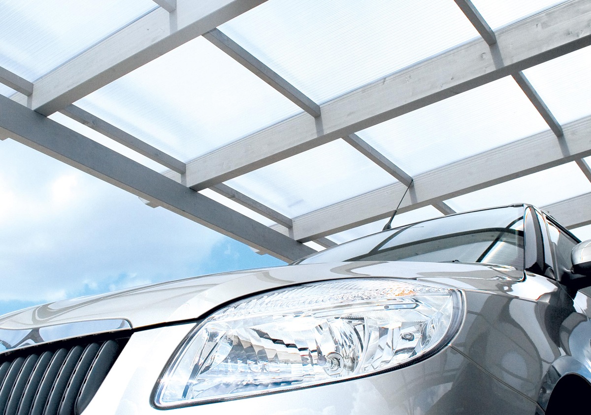 Skanholz Doppelcarport »Odenwald«, Holz, 546 cm, Anthrazit