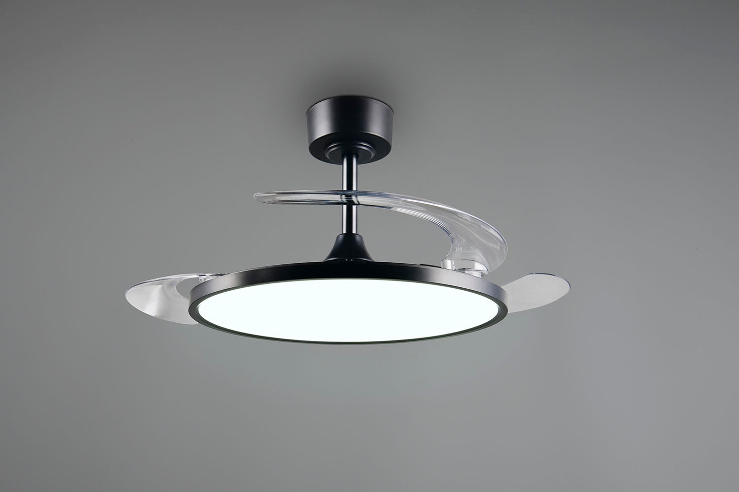 REALITY Leuchten LED Deckenleuchte »KASFJORD  mit Ventilator, Deckenventilator mit Licht inklFernbedienung« LED-Board 1 Stk. warmweiß - kaltweiß 6 Geschwindigkeiten Timer Vor- & Rücklauf LED dimmbar CCT Nachtlicht