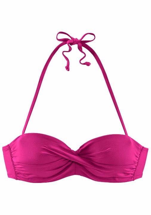 s.Oliver Bandeau-Bikini-Top »Spain«, in unifarben mit Wickeloptik