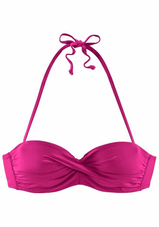 s.Oliver Bandeau-Bikini-Top »Spain«, unifarben mit Wickeloptik