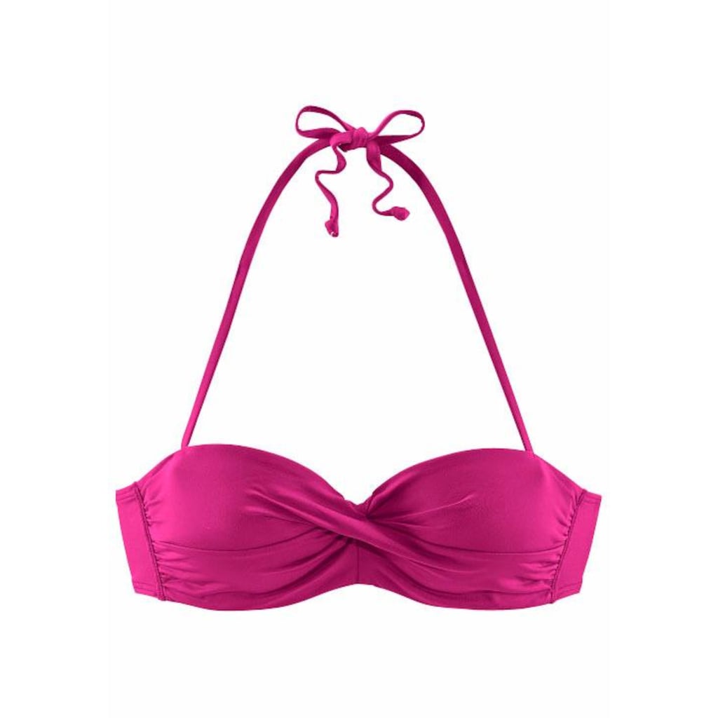 s.Oliver Bandeau-Bikini-Top »Spain«, unifarben mit Wickeloptik