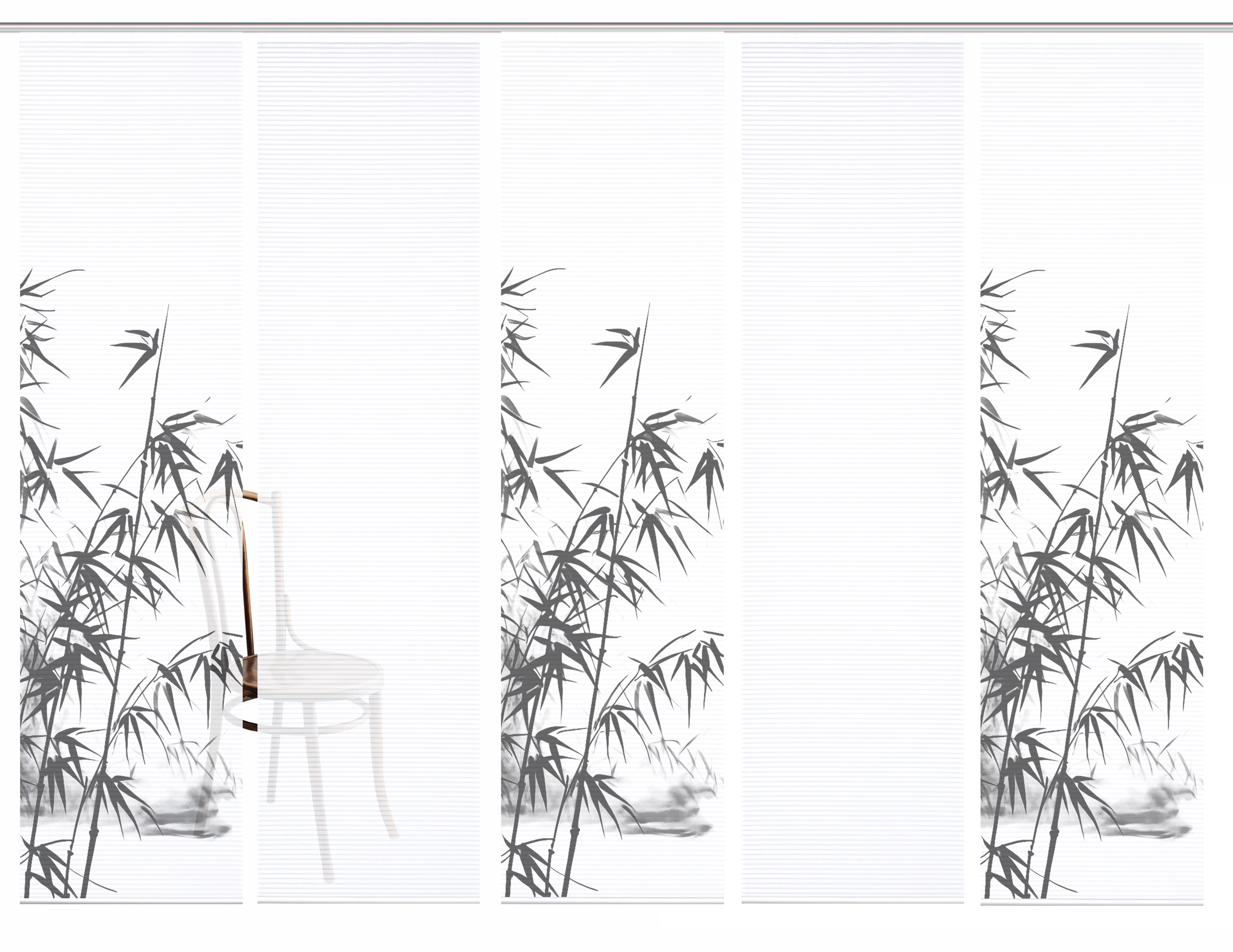 HOME in green Schiebegardine »RUFUS« Paneelwagen 5 Stk. tlg. Bambusoptik, S günstig online kaufen