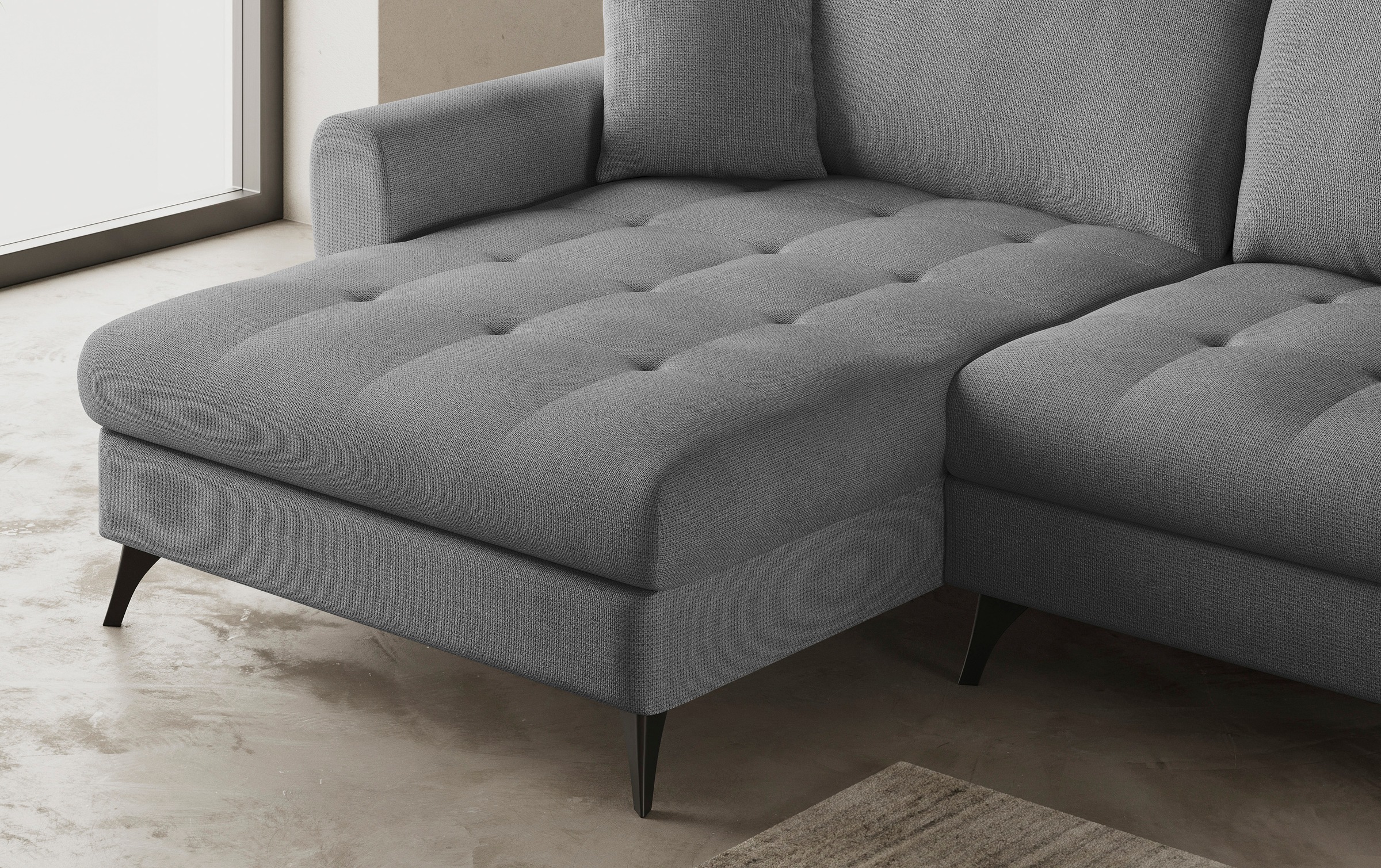 Mr. Couch Ecksofa »Blackburn II L-Form« Wahlweise mit Kaltschaumpolsterung bis 140 kg belastbar