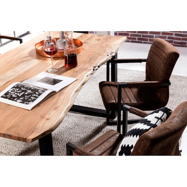 SIT Esstisch gewachsen Akazie wie bestellen aus Rechnung Tischplatte »Tops&Tables«, mit mit auf Baumkante