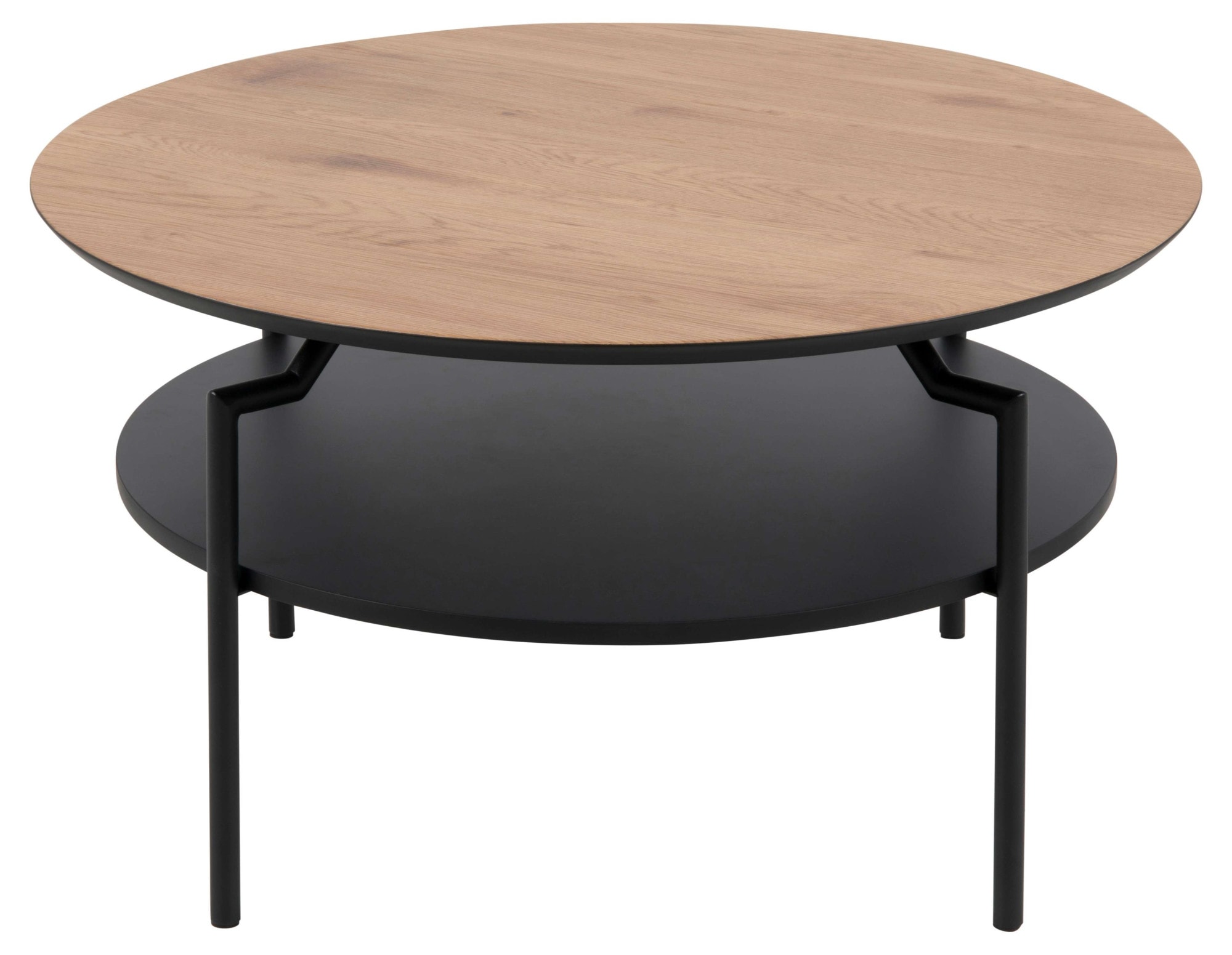 ACTONA GROUP Couchtisch »Goldington Beistelltisch, Kaffetisch«, Sofatisch, rund, dekorativem Rahmen, 1 Ablage, T: 80 cm